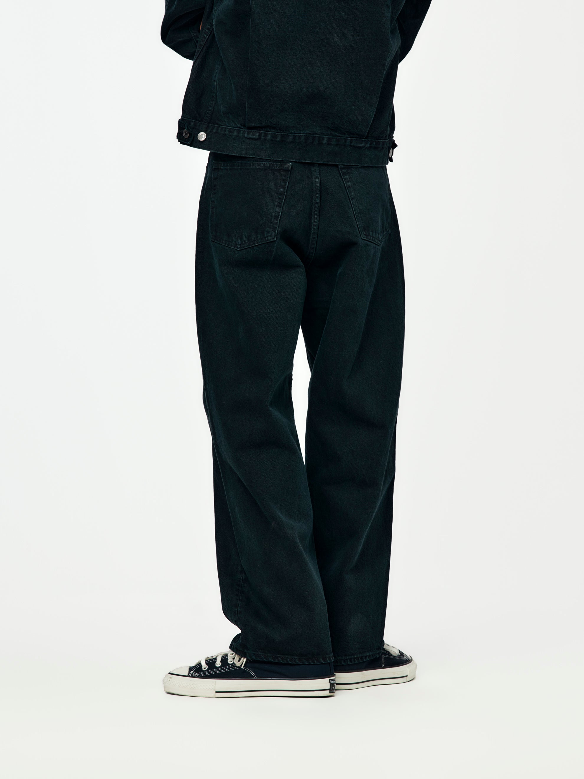 A.PRESSE Black Washed Wide Denim Pants (Black) - UNION LOS ANGELES