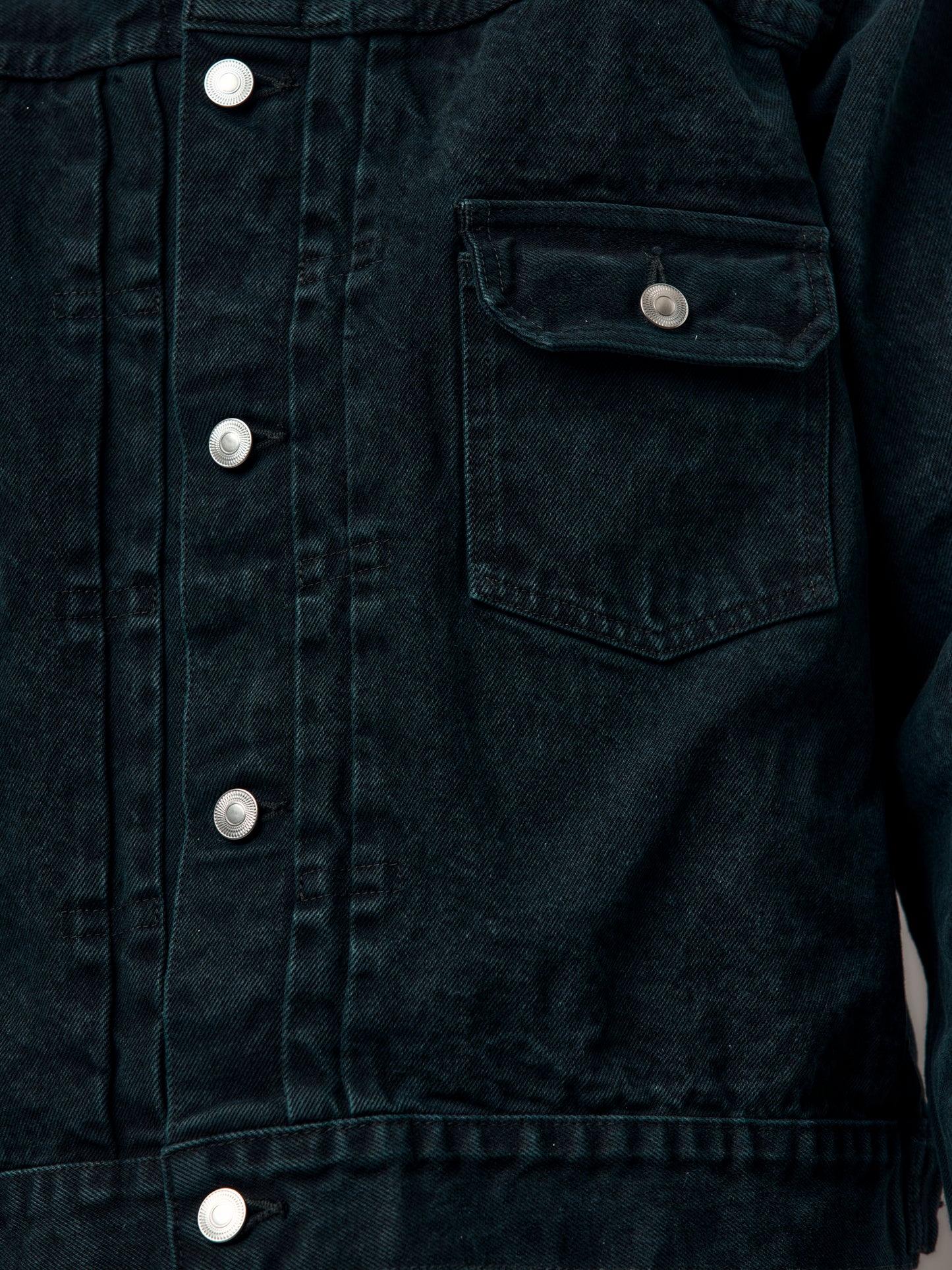 2nd Type Black Denim Jacket (Black)