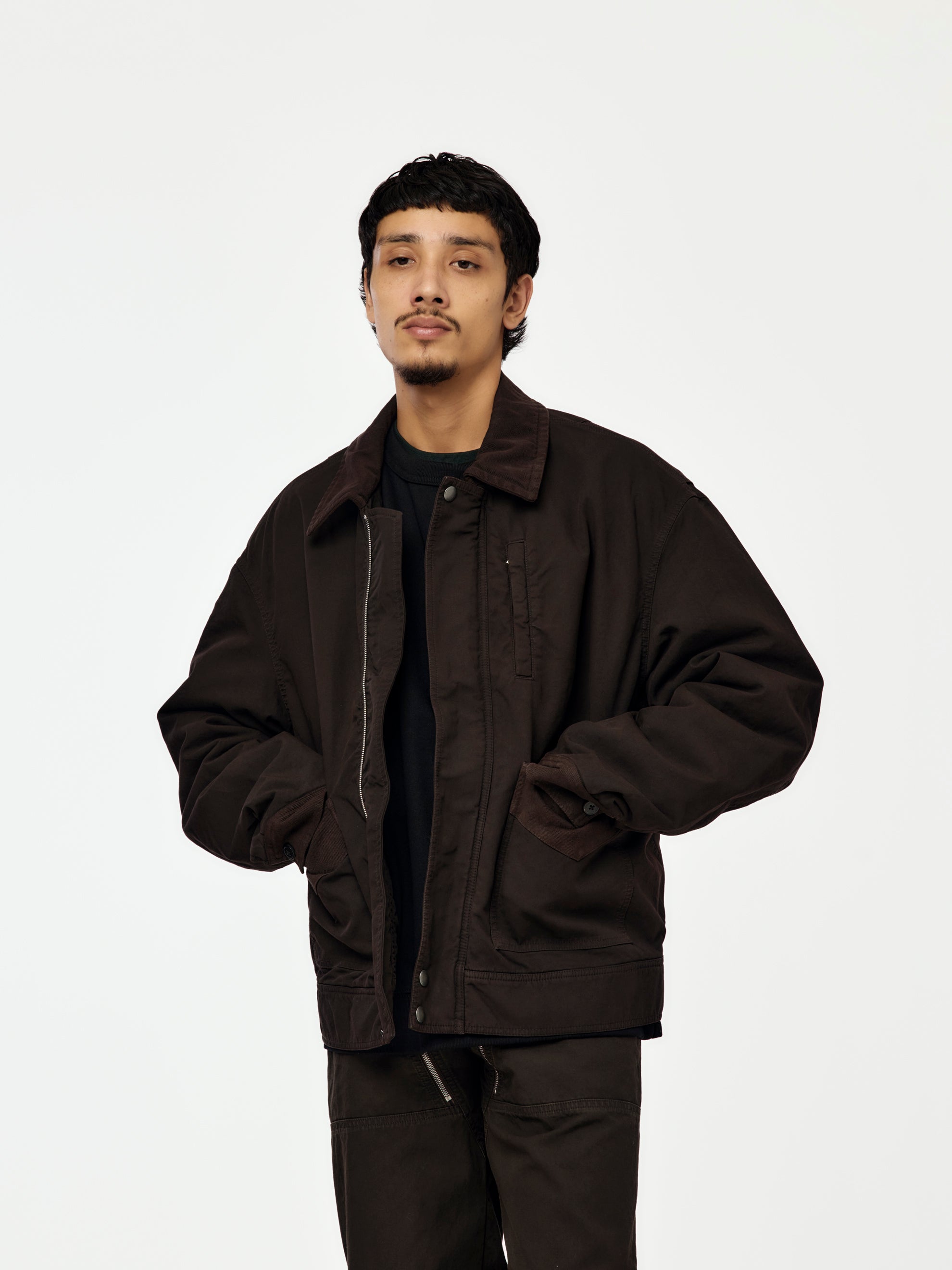 アーカイブ　DRIES VAN NOTEN ブラウン ネイビー ジャケット M Dries Van Noten Veperny Tris GD 2101 M.W. Jacket (Brown