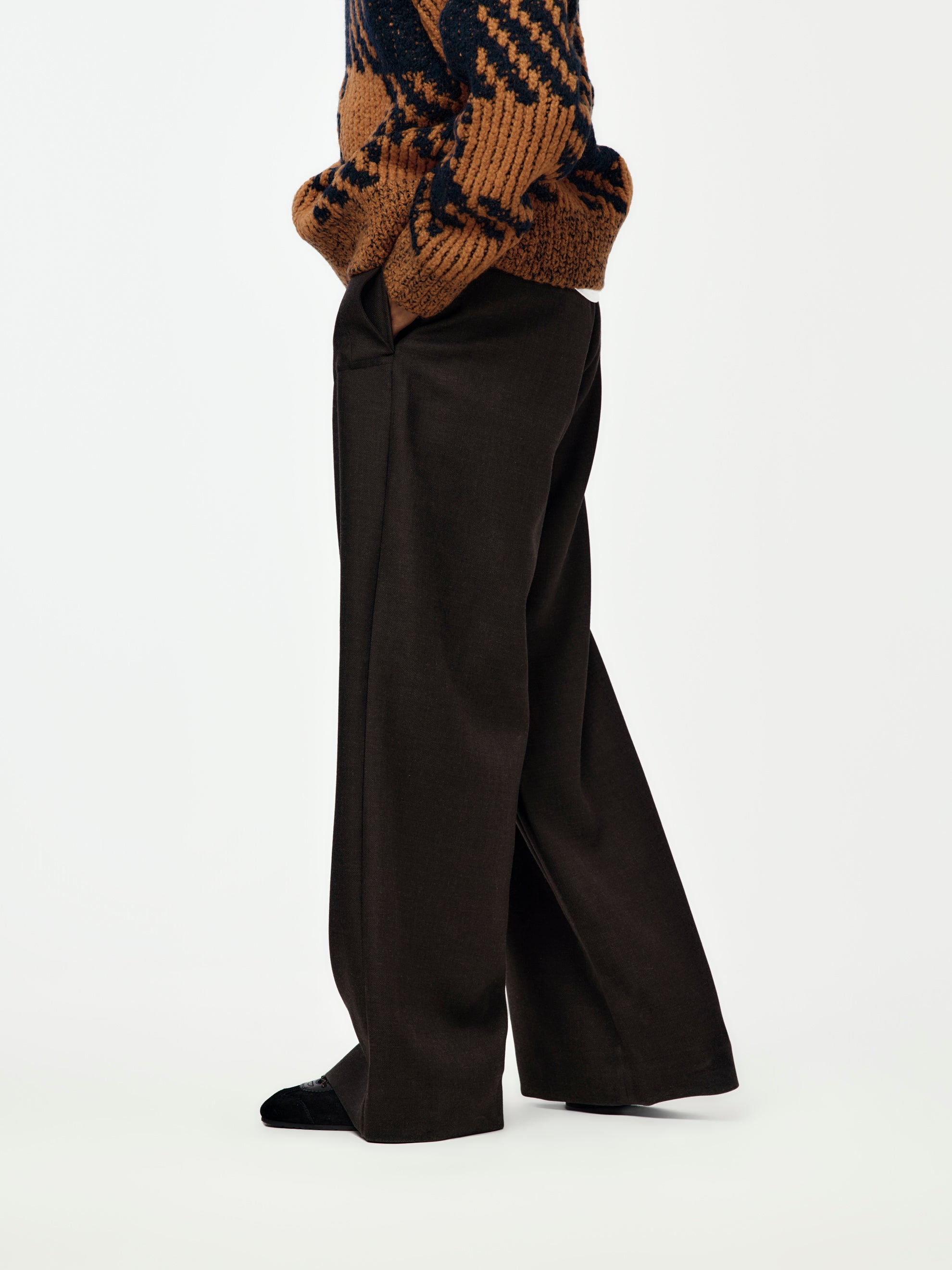 Dries Van Noten Pennines 2058 M.W. Pants (Dark Brown) - UNION LOS