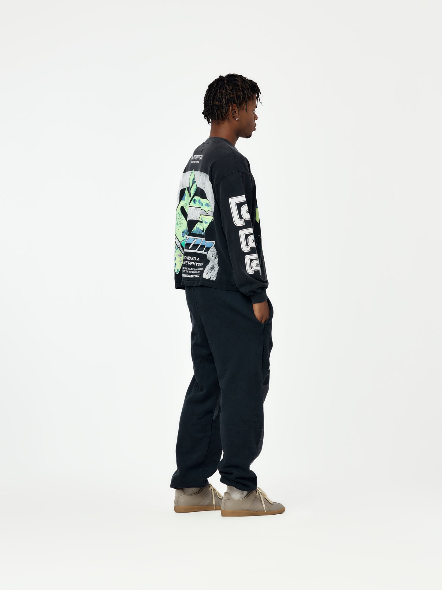 Radical Paper Garden LS Tee (Faded Black)