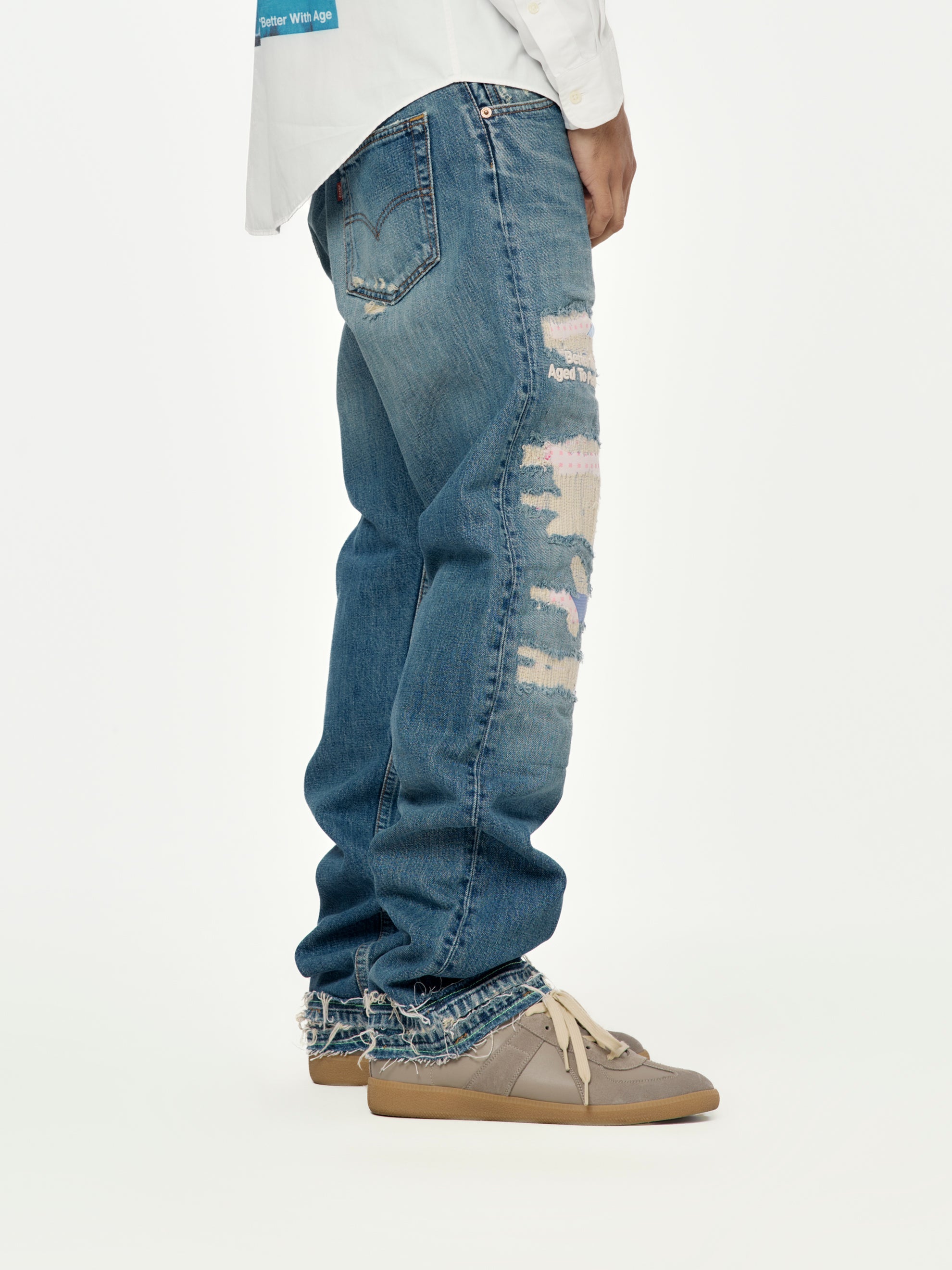 Better With Age Denim Repair Pants (indigo) - UNION LOS ANGELES