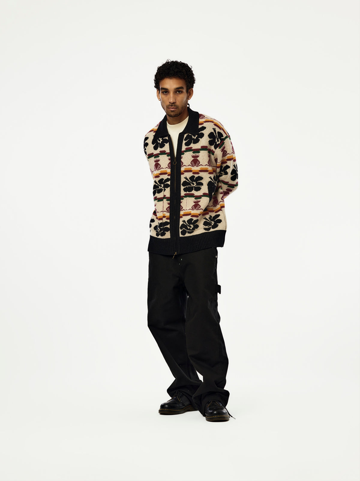 Nicholas Daley Hibiscus Cardigan (Rice White)