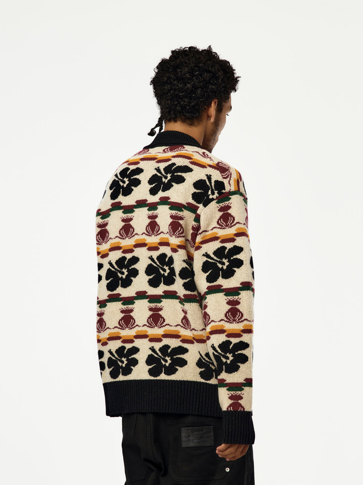 Nicholas Daley Hibiscus Cardigan (Rice White)
