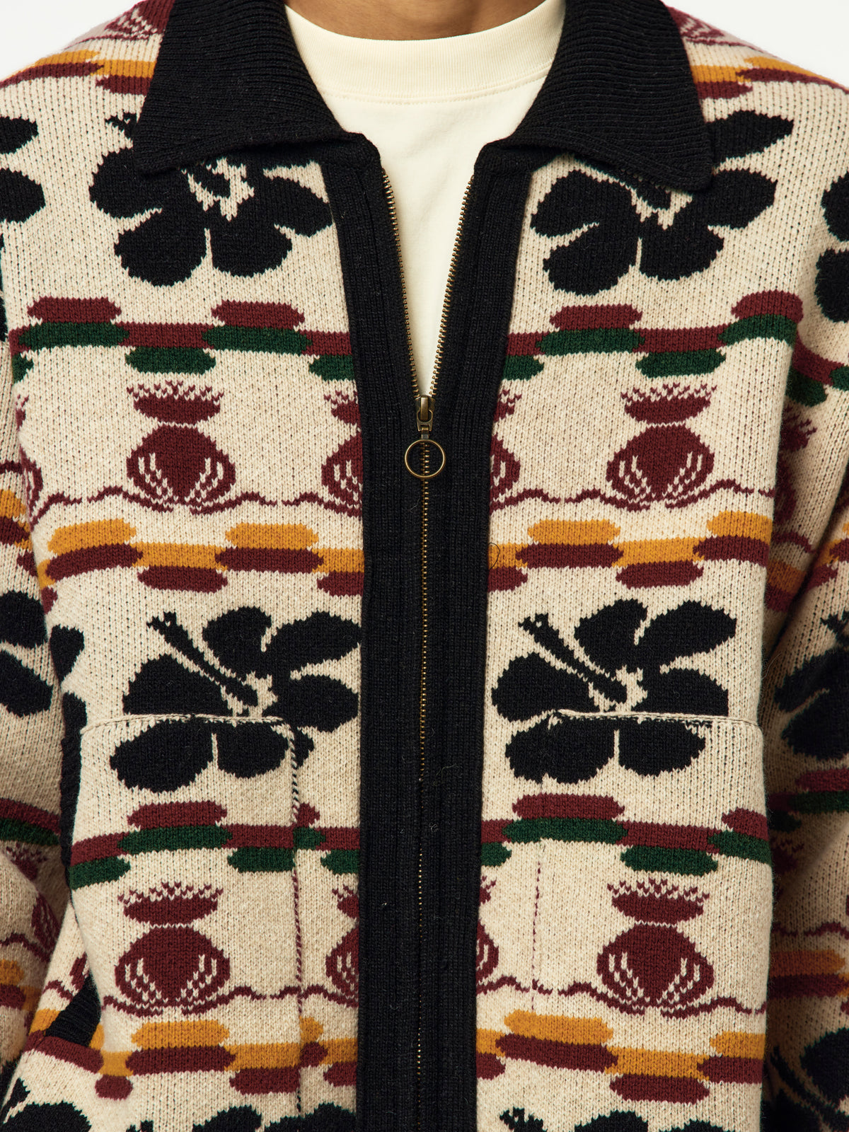 Nicholas Daley Hibiscus Cardigan (Rice White)
