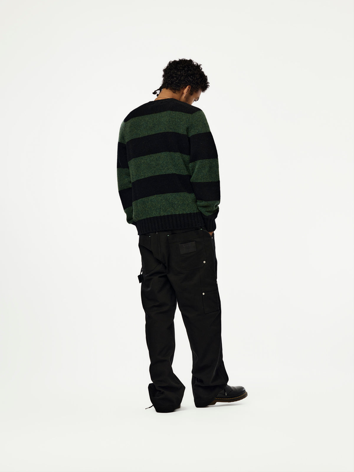 Nicholas Daley Striped Jumper (Black/Green)