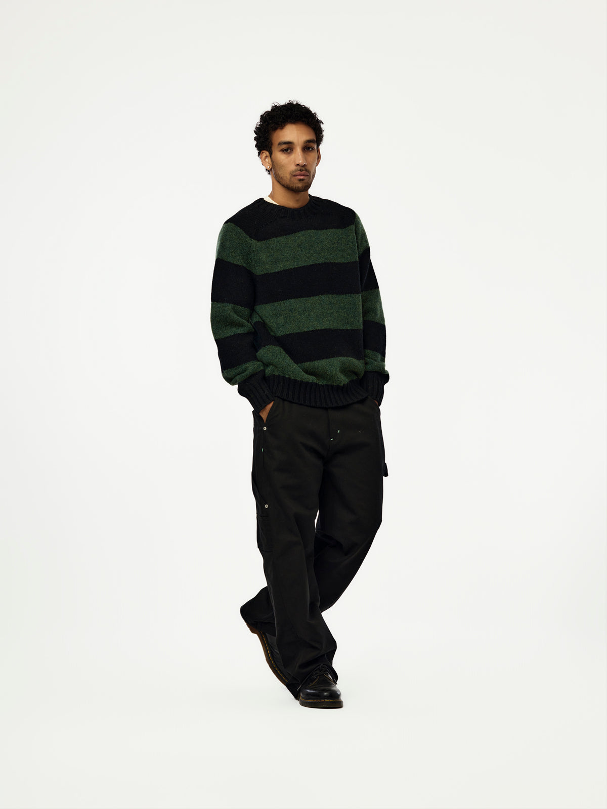 Nicholas Daley Striped Jumper (Black/Green)