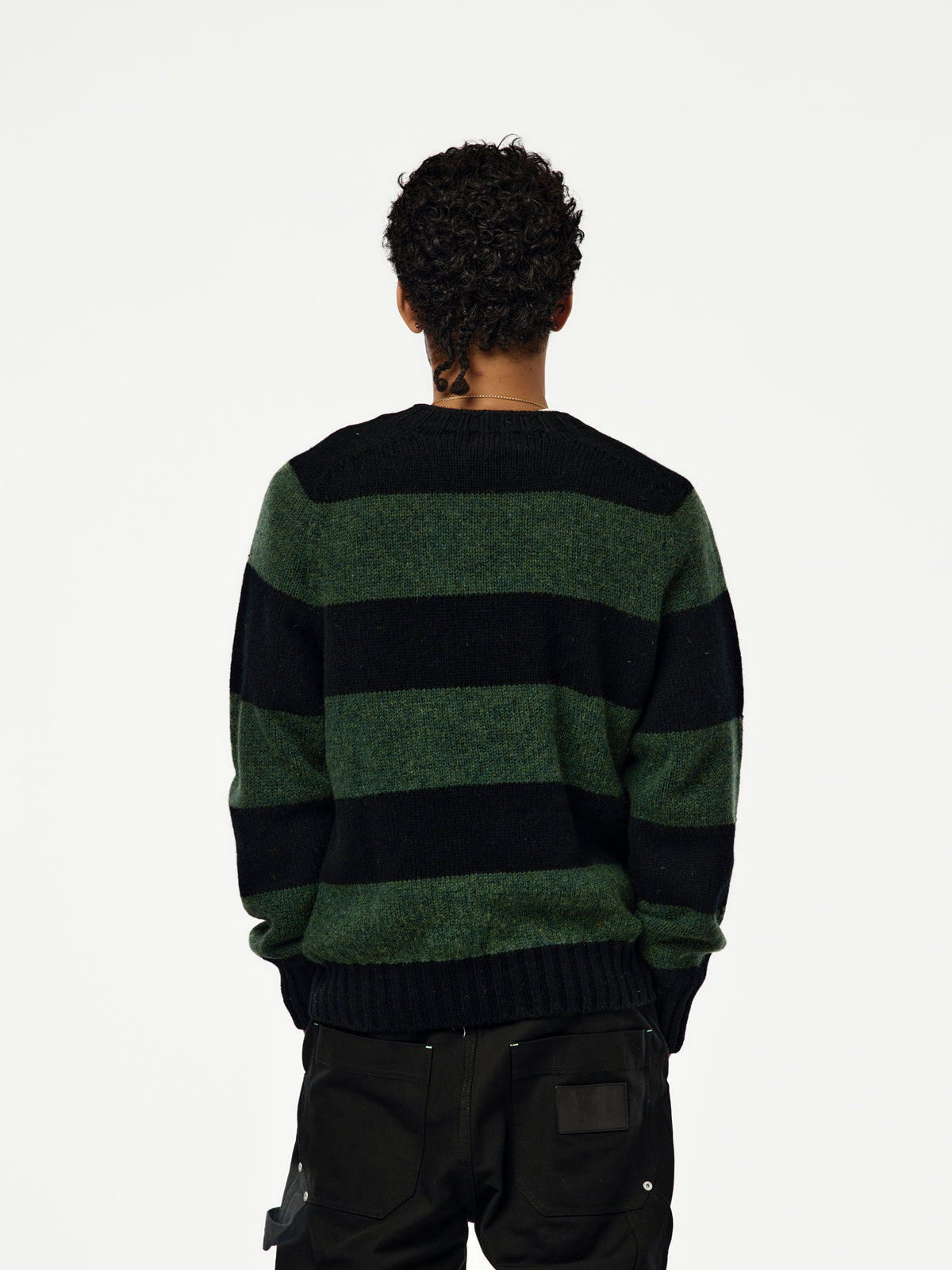 Nicholas Daley Striped Jumper (Black/Green)