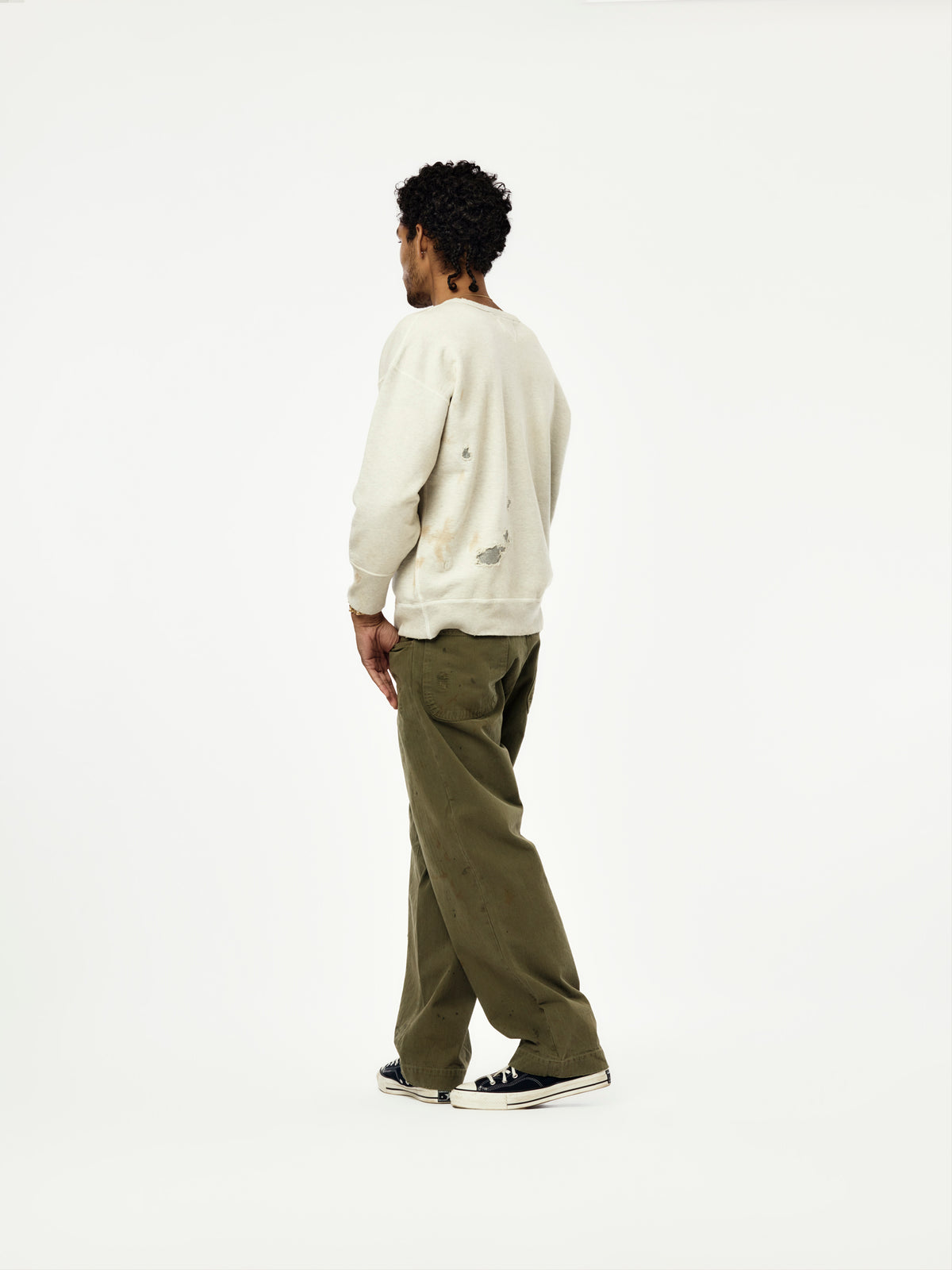Repaired Double V Sweatshirt (Oatmeal)