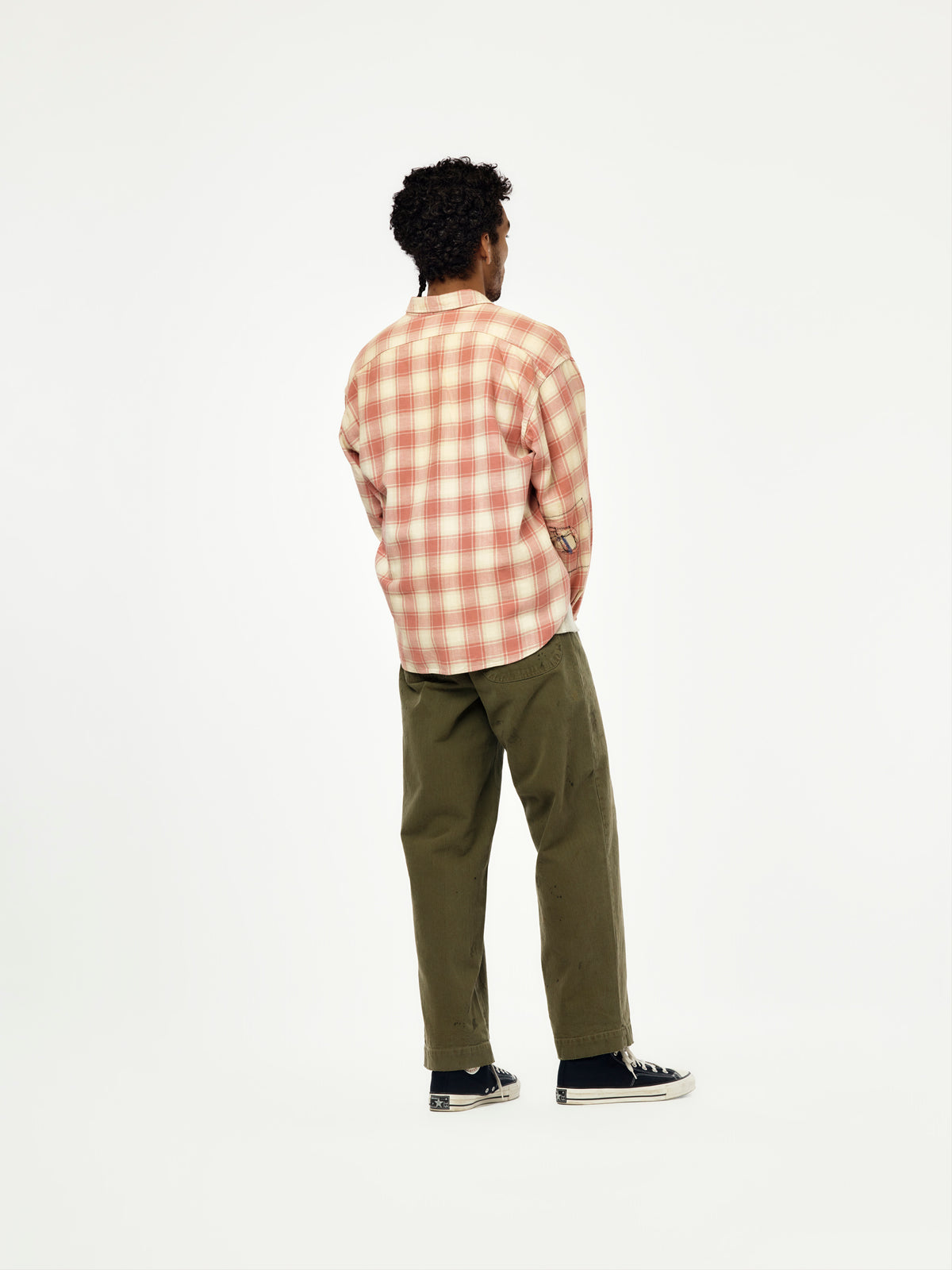 Repaired Cig Pocket Shirt (Pink/O.White/Gray)