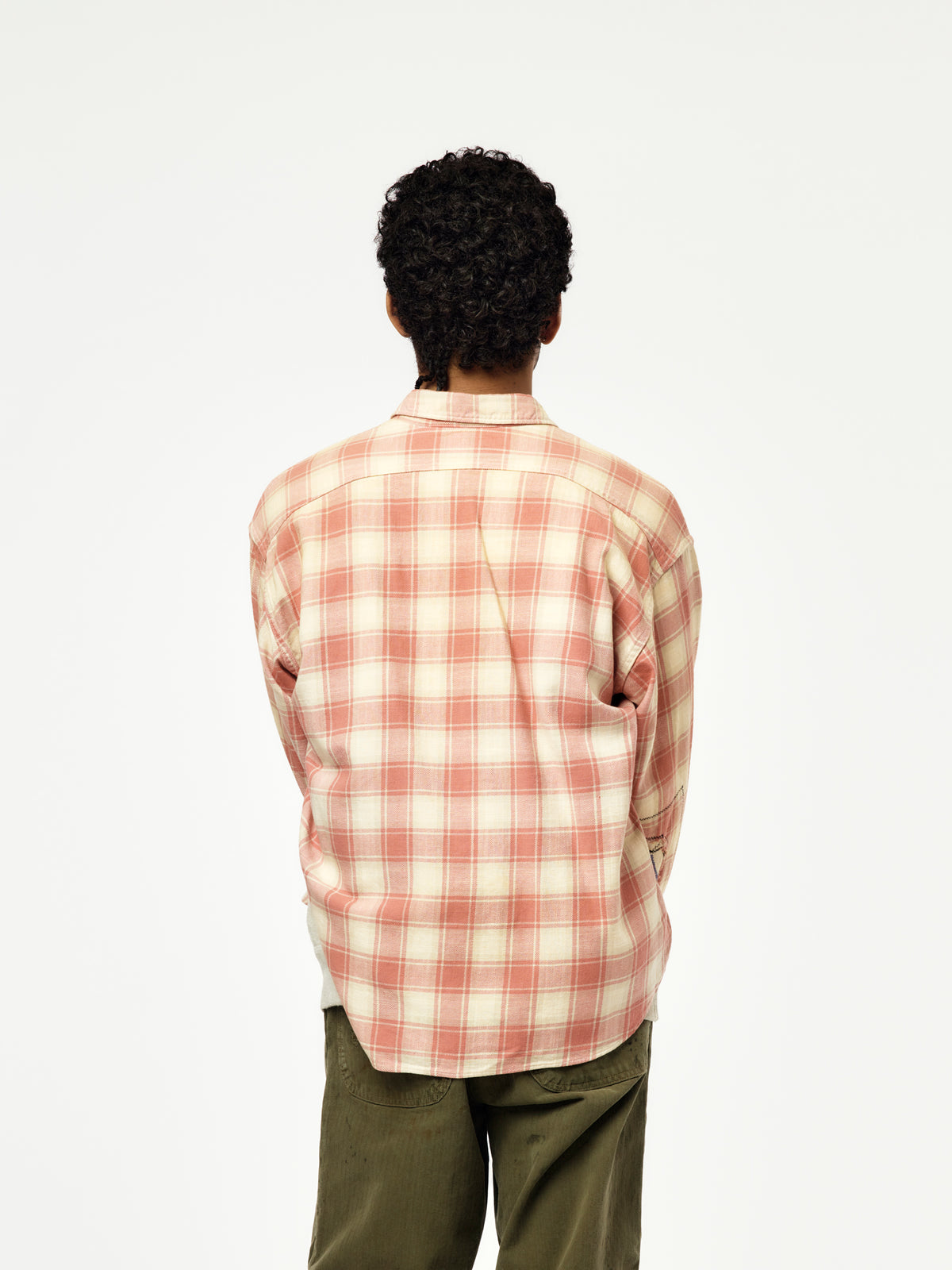 Repaired Cig Pocket Shirt (Pink/O.White/Gray)