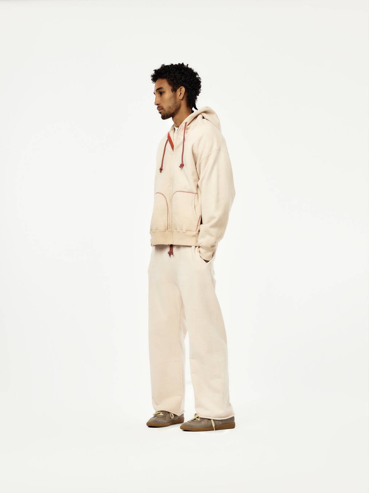 Overfaded Zip Hoodie (Faded Red)
