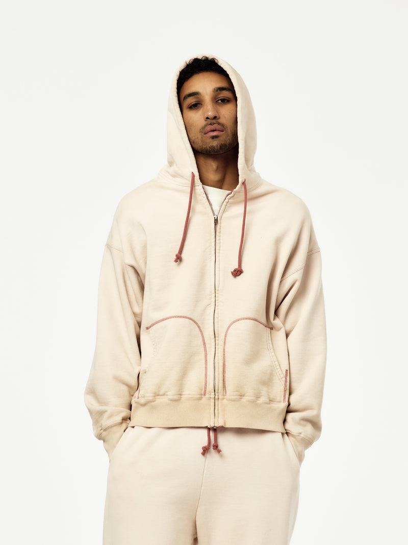 Overfaded Zip Hoodie (Faded Red)