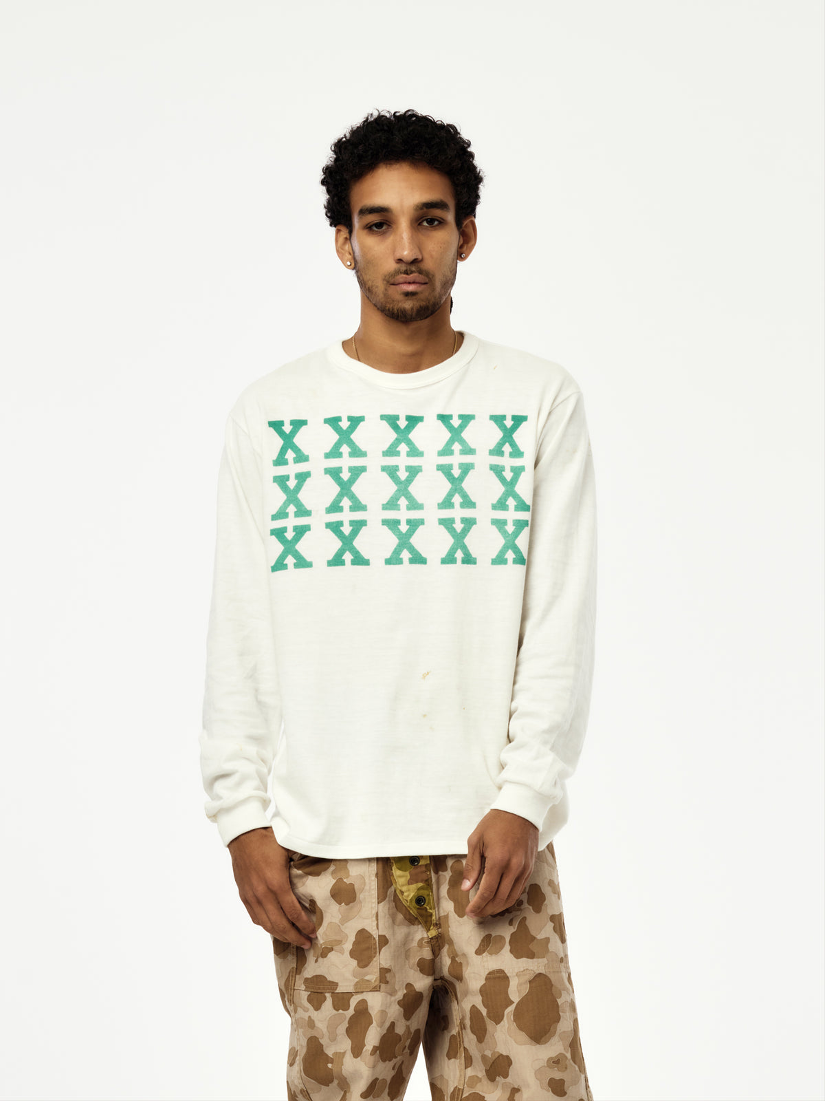 Weathered 88/12 LS Graphic Tee (White)