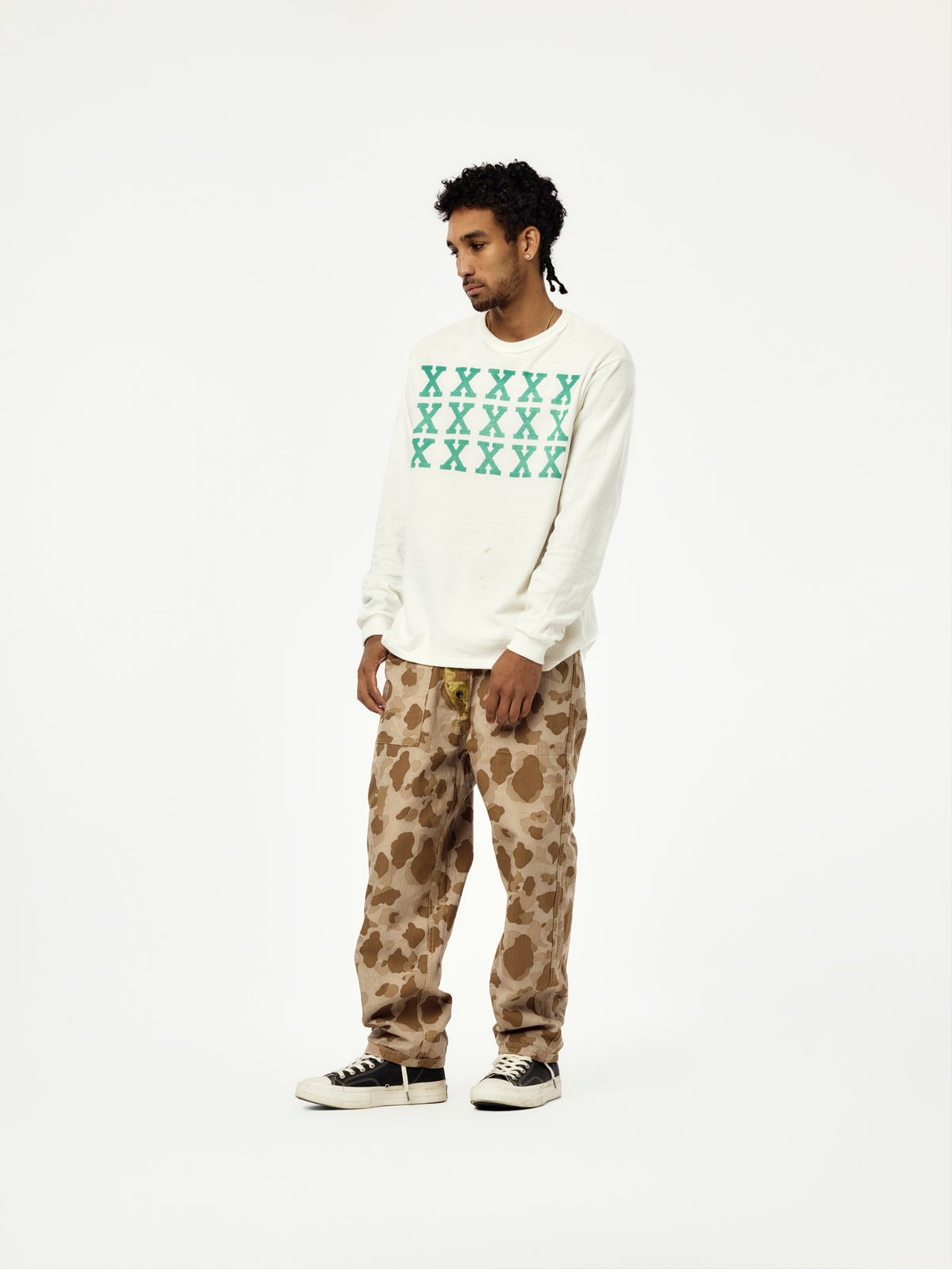 Weathered 88/12 LS Graphic Tee (White)
