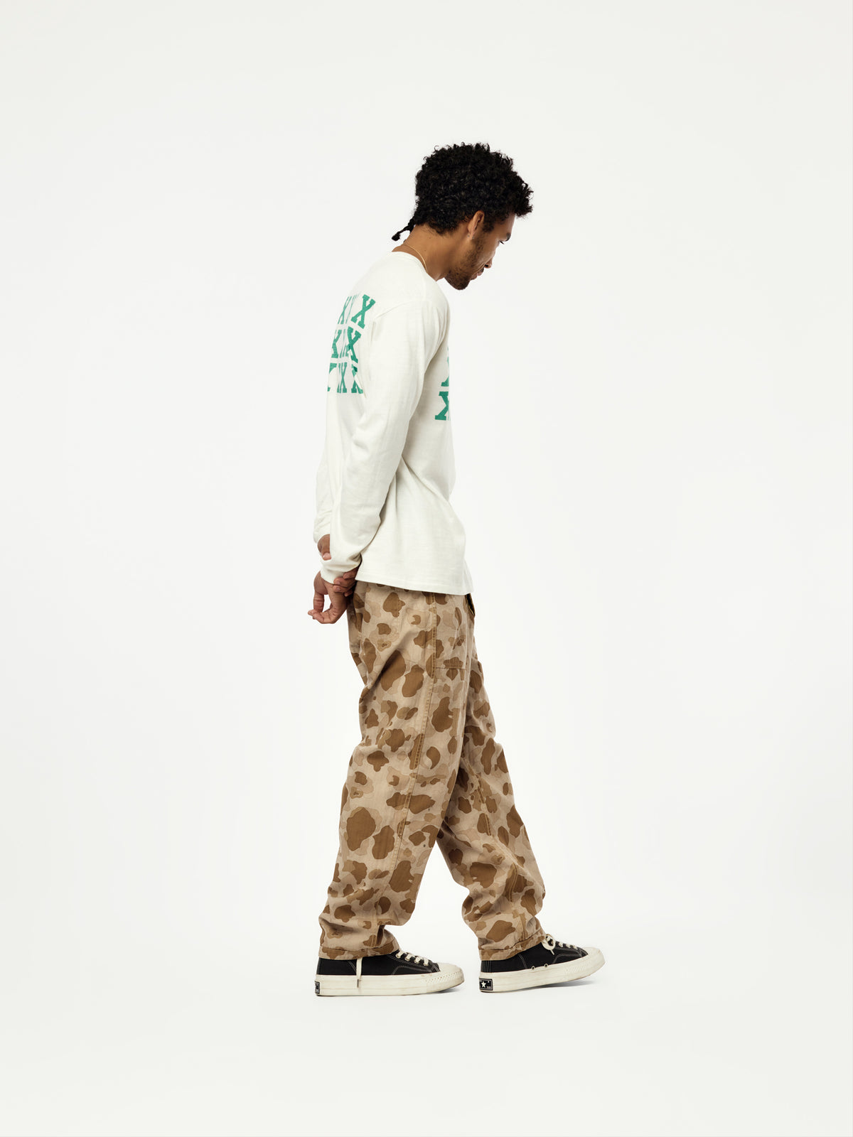 Weathered 88/12 LS Graphic Tee (White)