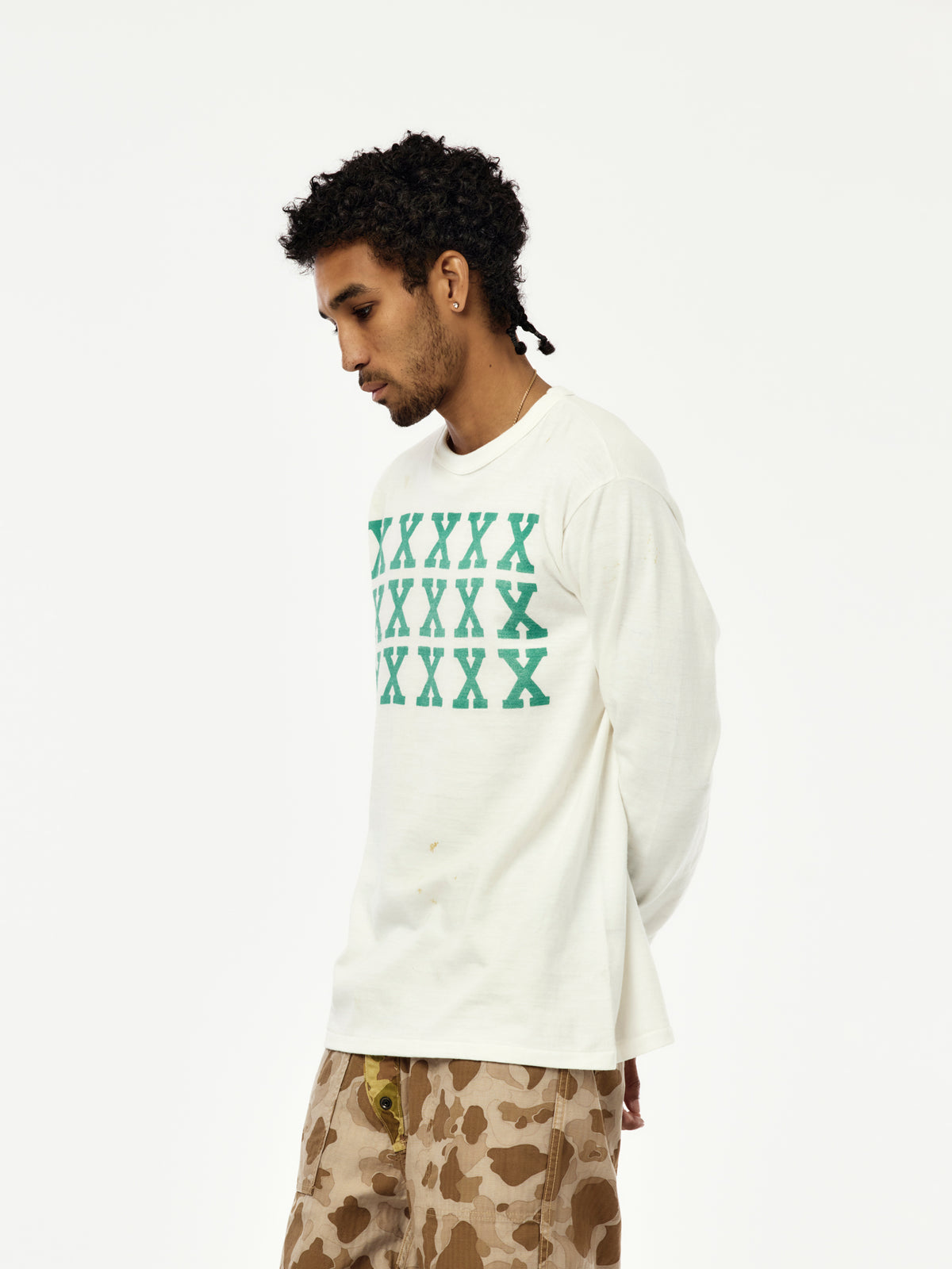 Weathered 88/12 LS Graphic Tee (White)