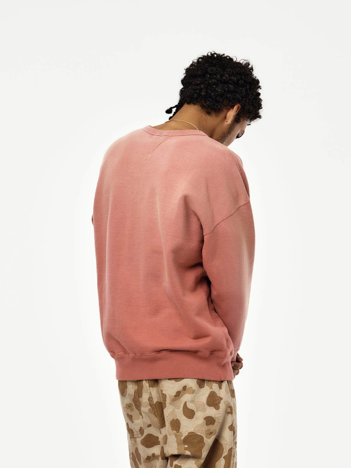Faded Double V Sweatshirt (Red)