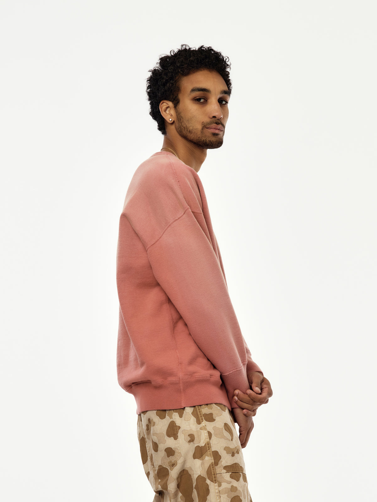 Faded Double V Sweatshirt (Red)