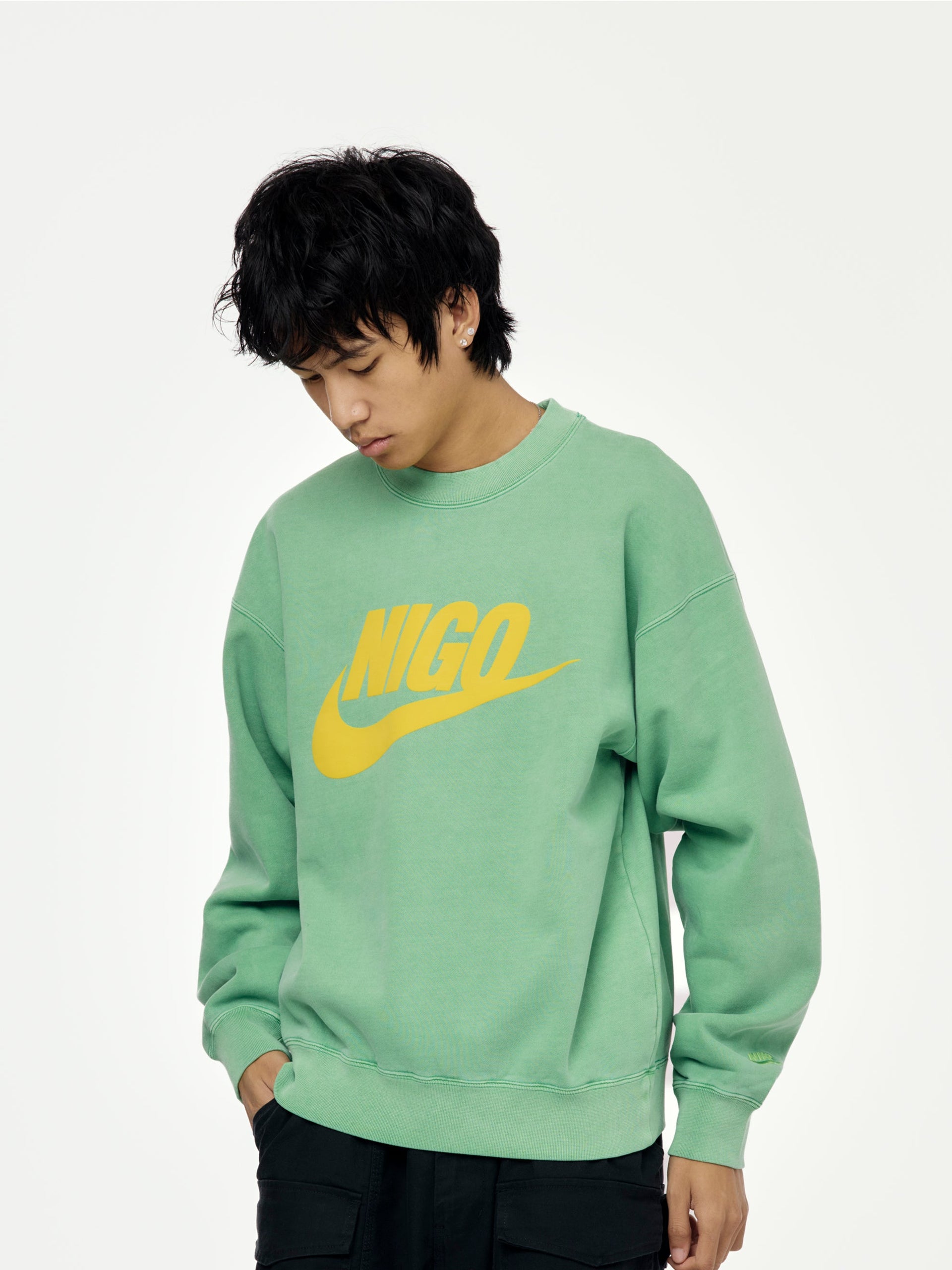 Nike M NRG NIGO CREW FLC (LUCKY GREEN/SPEED YELLOW) - UNION LOS 