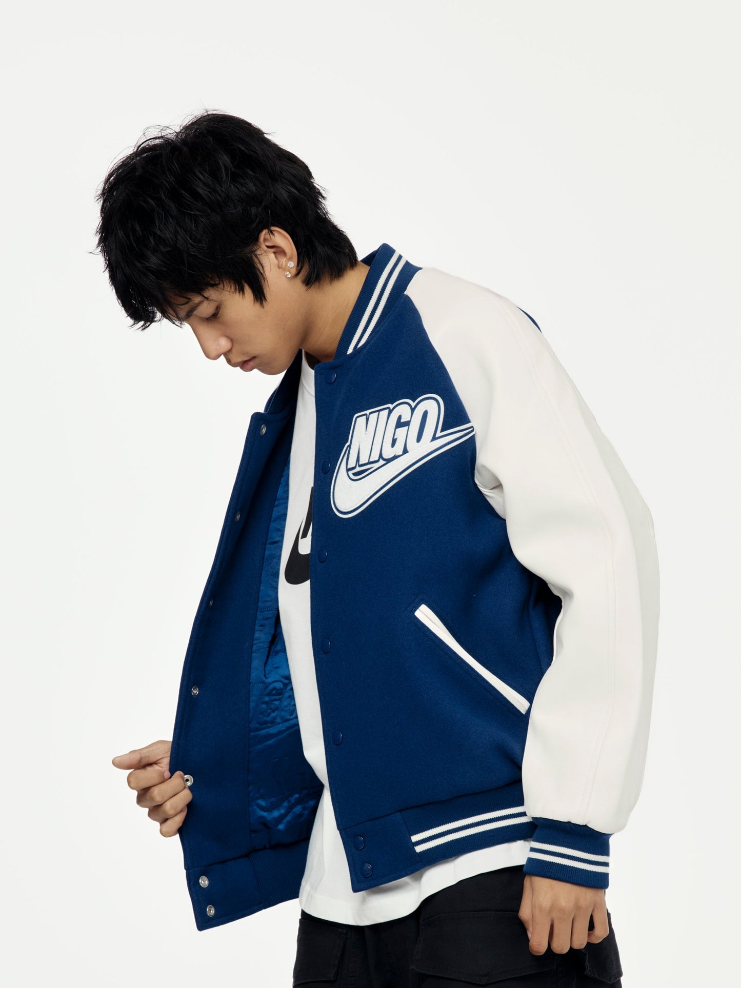 M NRG NIGO VRSTY JKT (BLUE VOID/WHITE/WHITE)