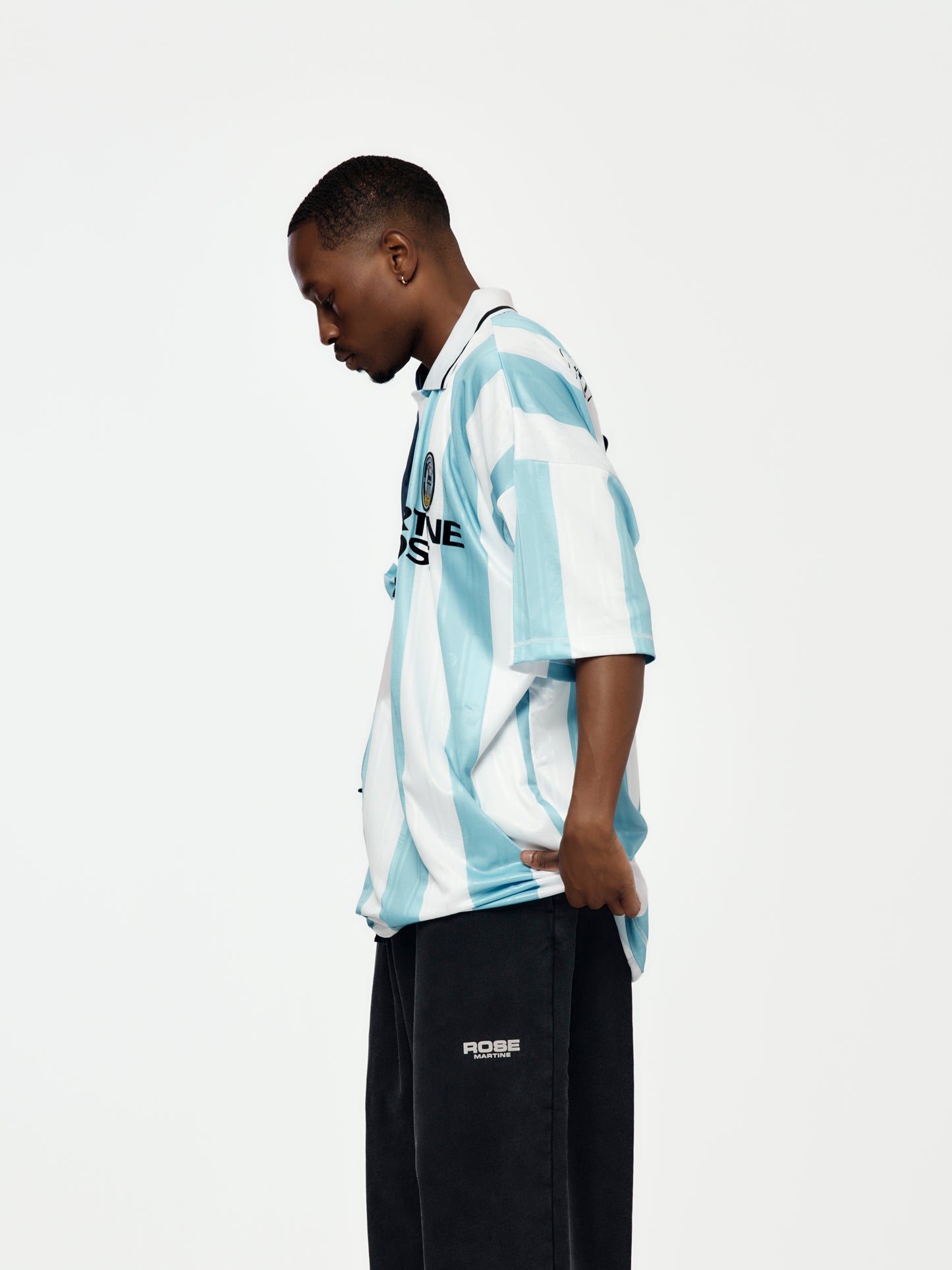 Collage Football Top (Blue)