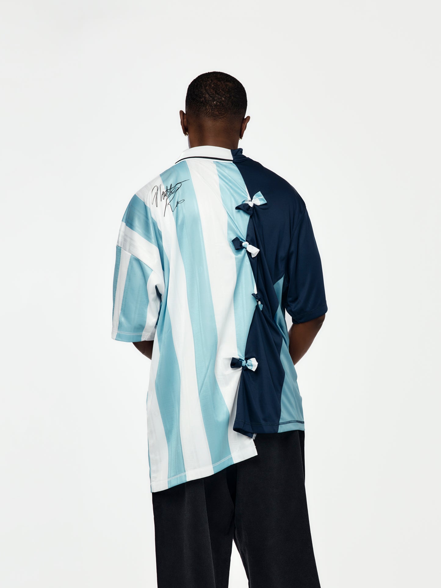 Collage Football Top (Blue)