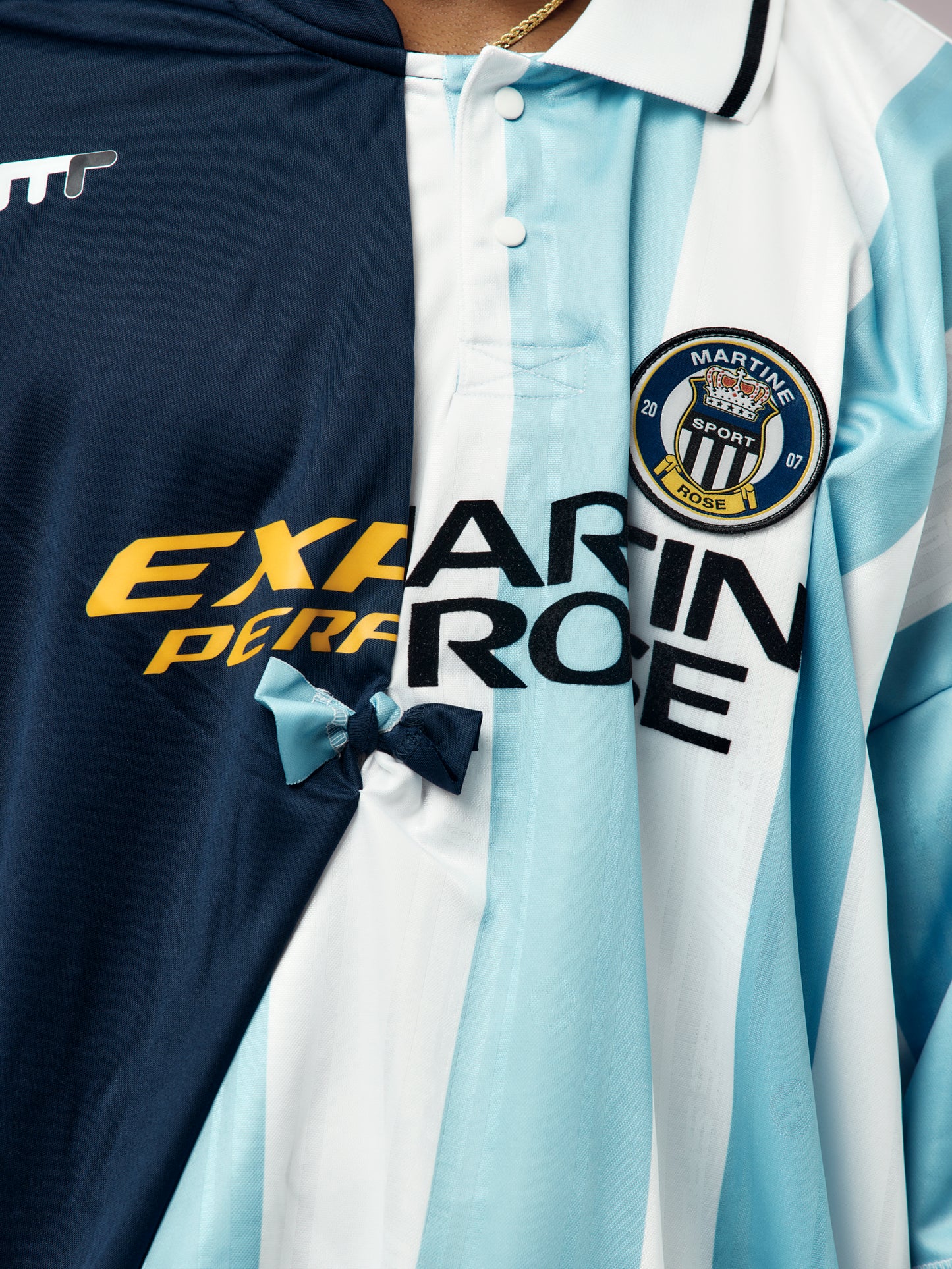 Collage Football Top (Blue)