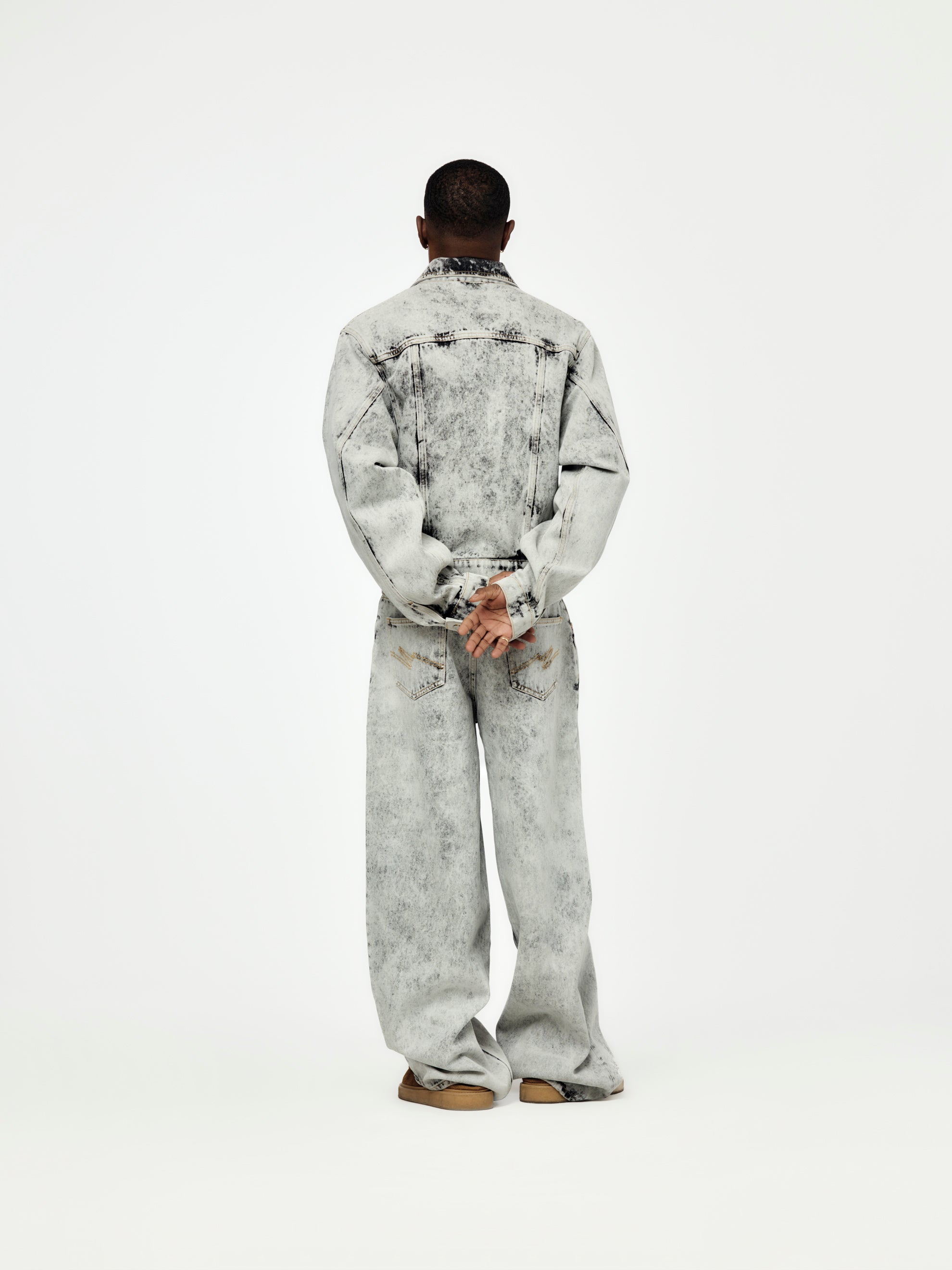 Martine Rose Zip Front Denim Jacket (Grey) - UNION LOS ANGELES