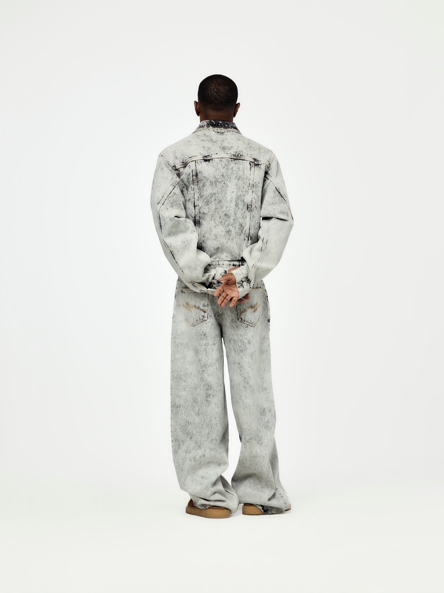 Zip Front Denim Jacket (Grey)