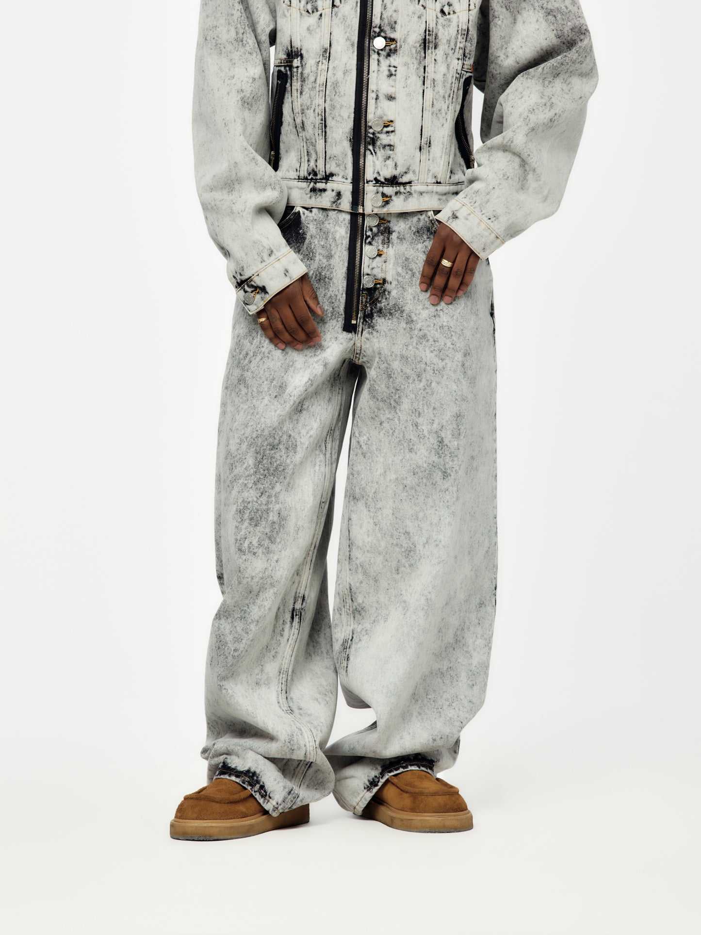 Zip Hem Jean (Grey)