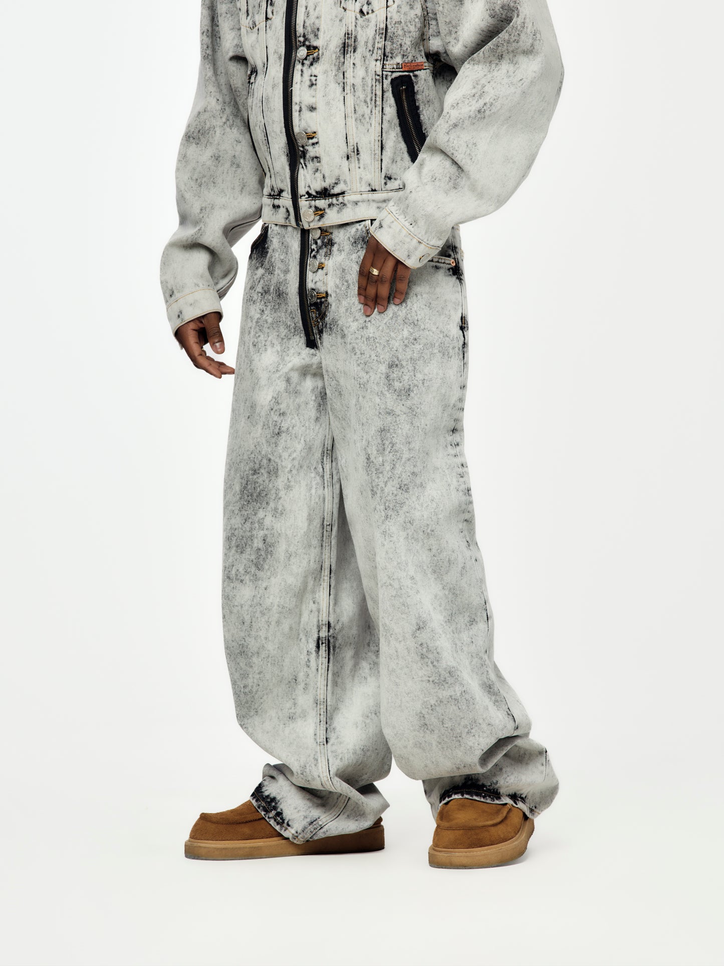 Zip Hem Jean (Grey)