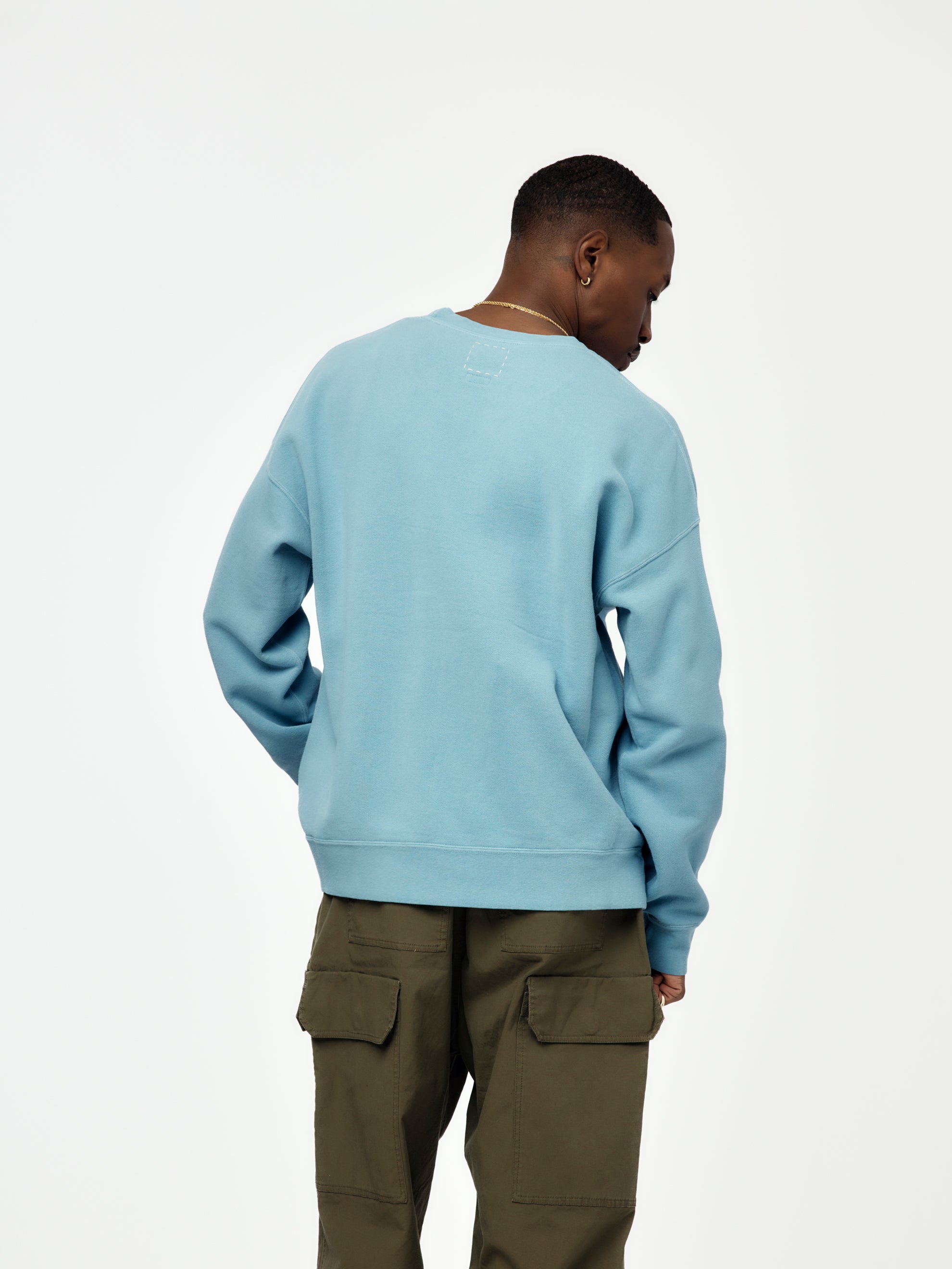 Visvim JUMBO SB SWEAT L/S DMGD (Lt. Blue) - UNION LOS ANGELES