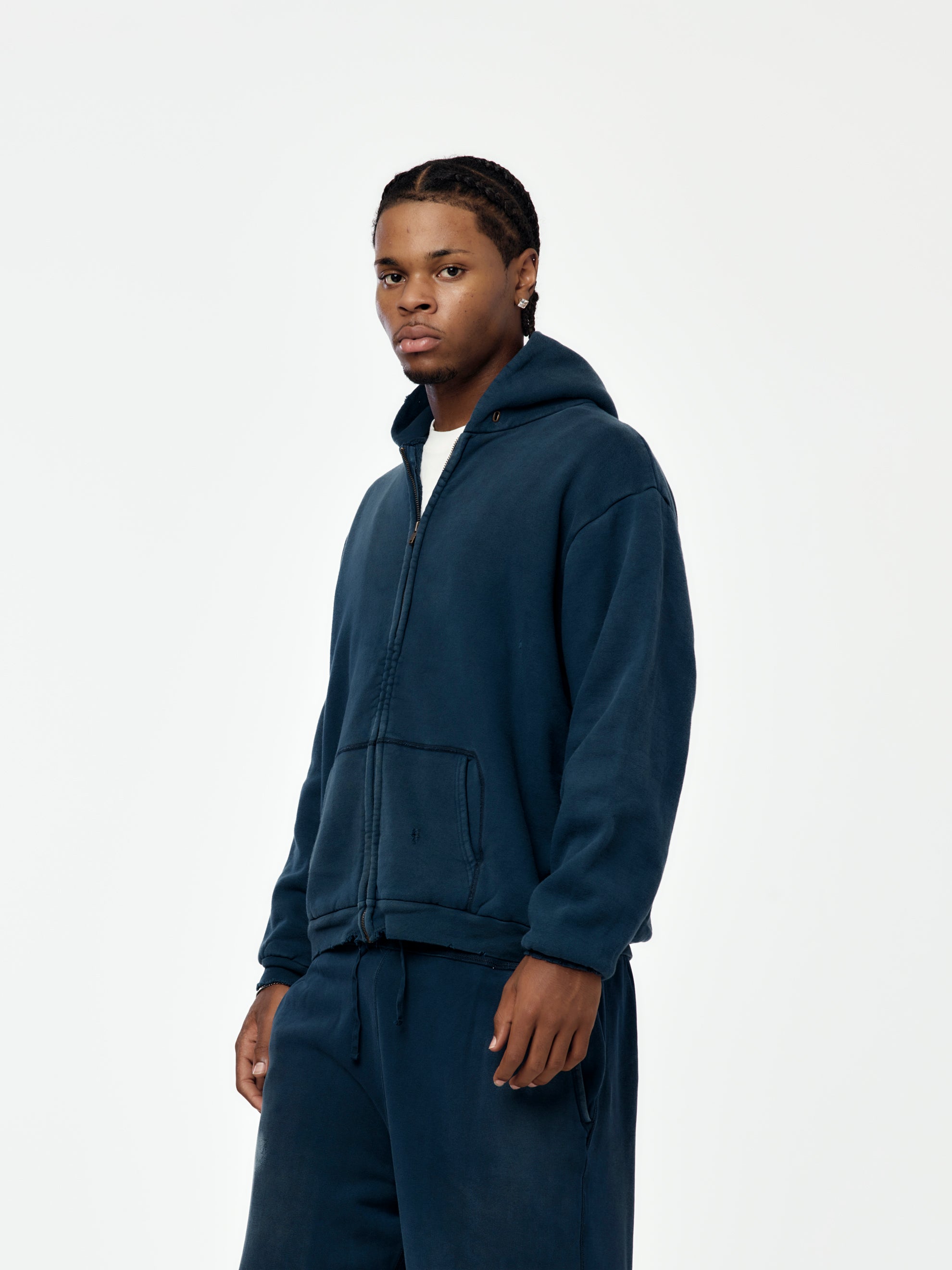 【新品】A.PRESSE Hoodie Navy 25ss A.PRESSE Vintage Sweat Cotton-Jersey Hoodie for Men | MR PORTER