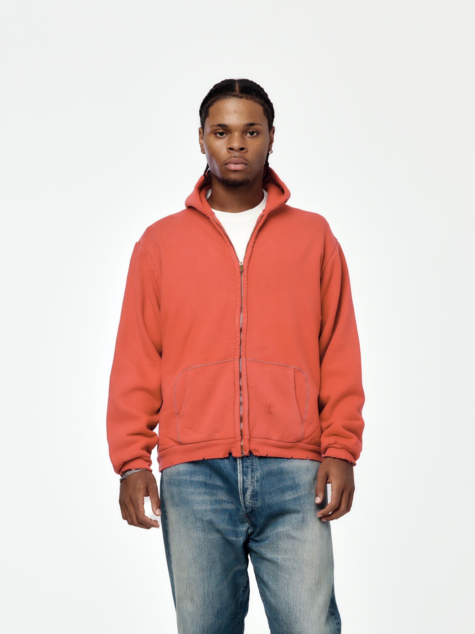 A.PRESSE Vintage Zip Sweat Hoodie サイズ2 赤 A.PRESSE Vintage Zip Sweat Hoodie (Red) - UNION LOS ANGELES