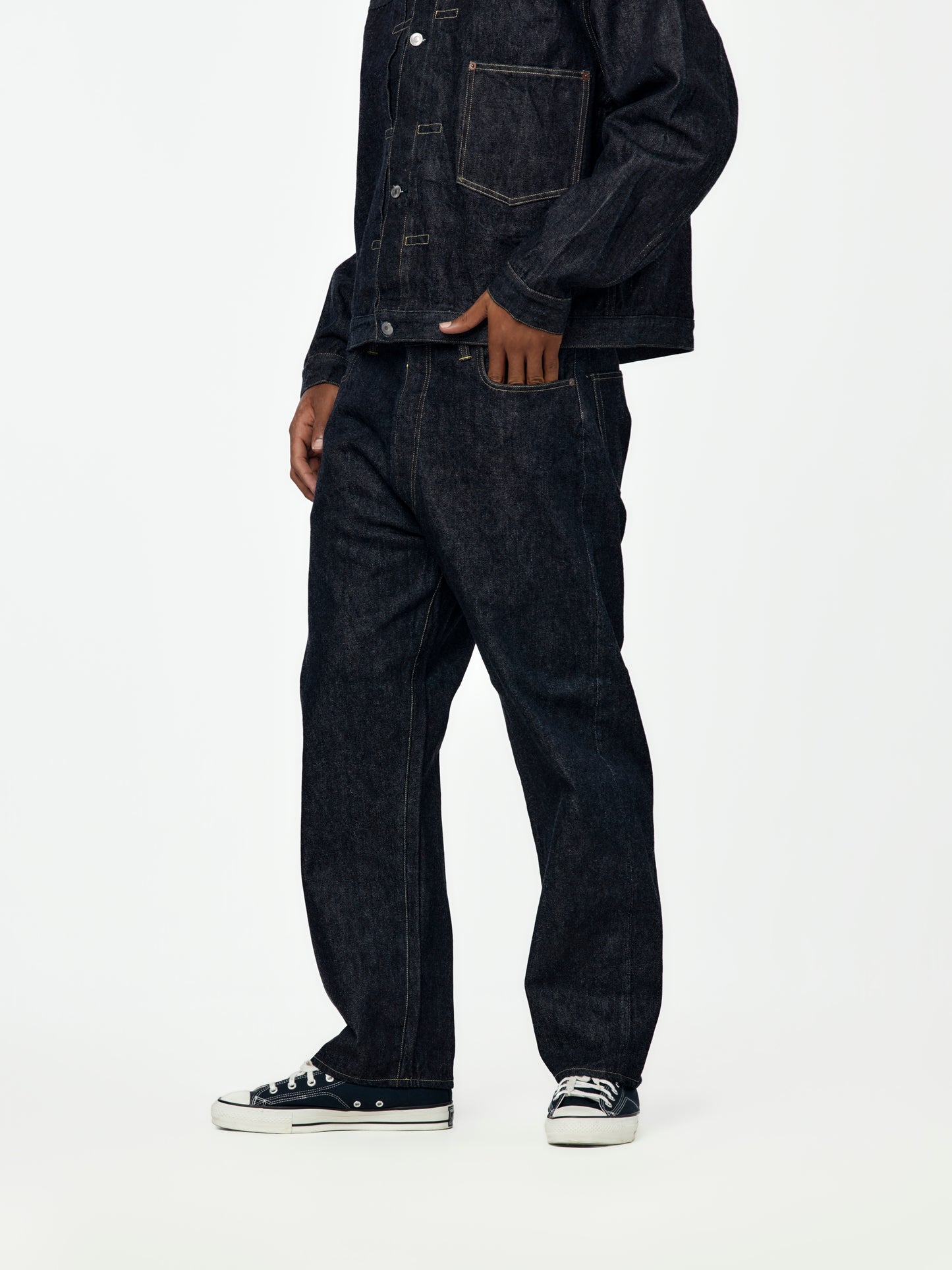 Washed Denim Wide Pants (Indigo) SIS