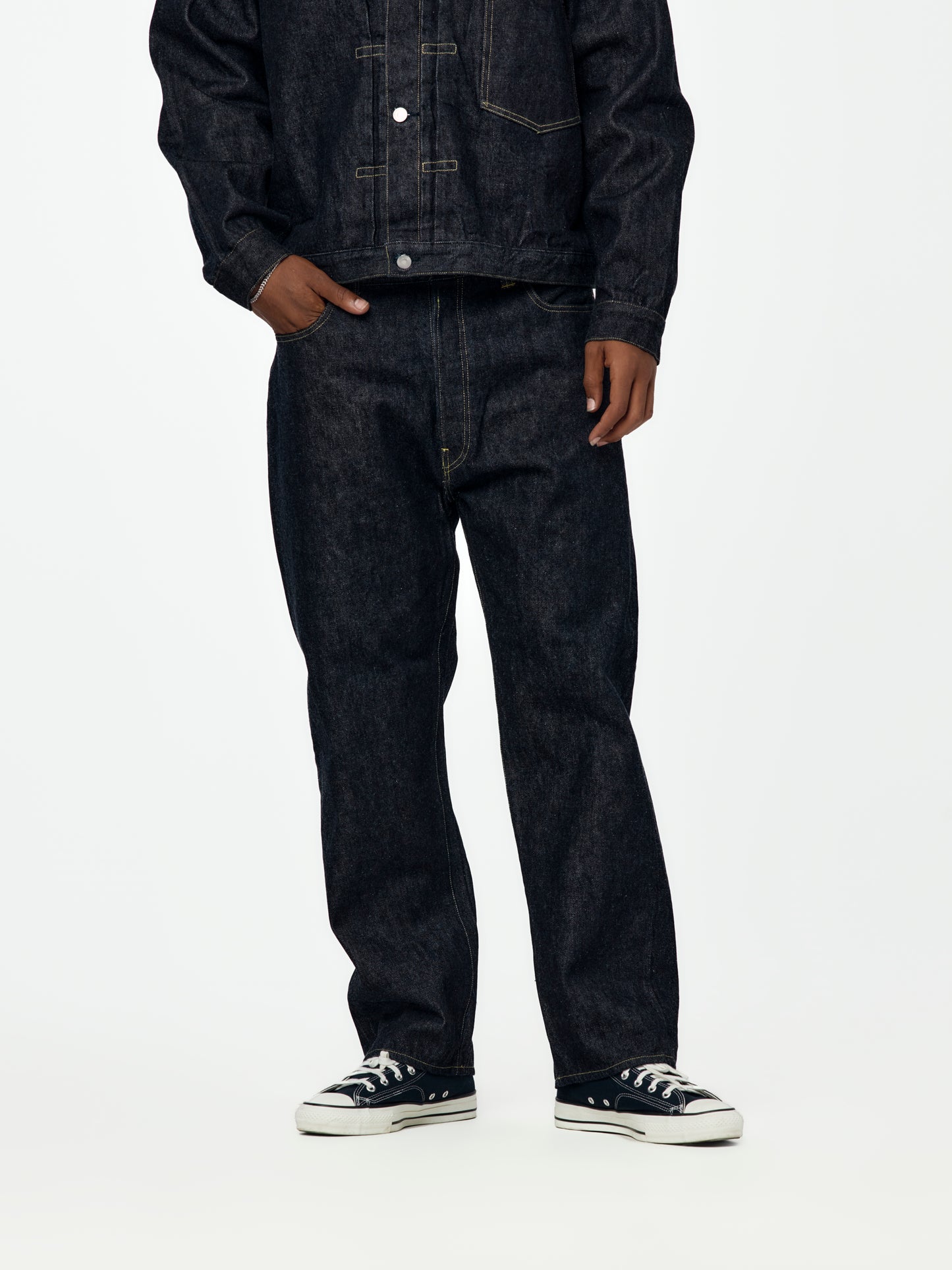 Washed Denim Wide Pants (Indigo) SIS