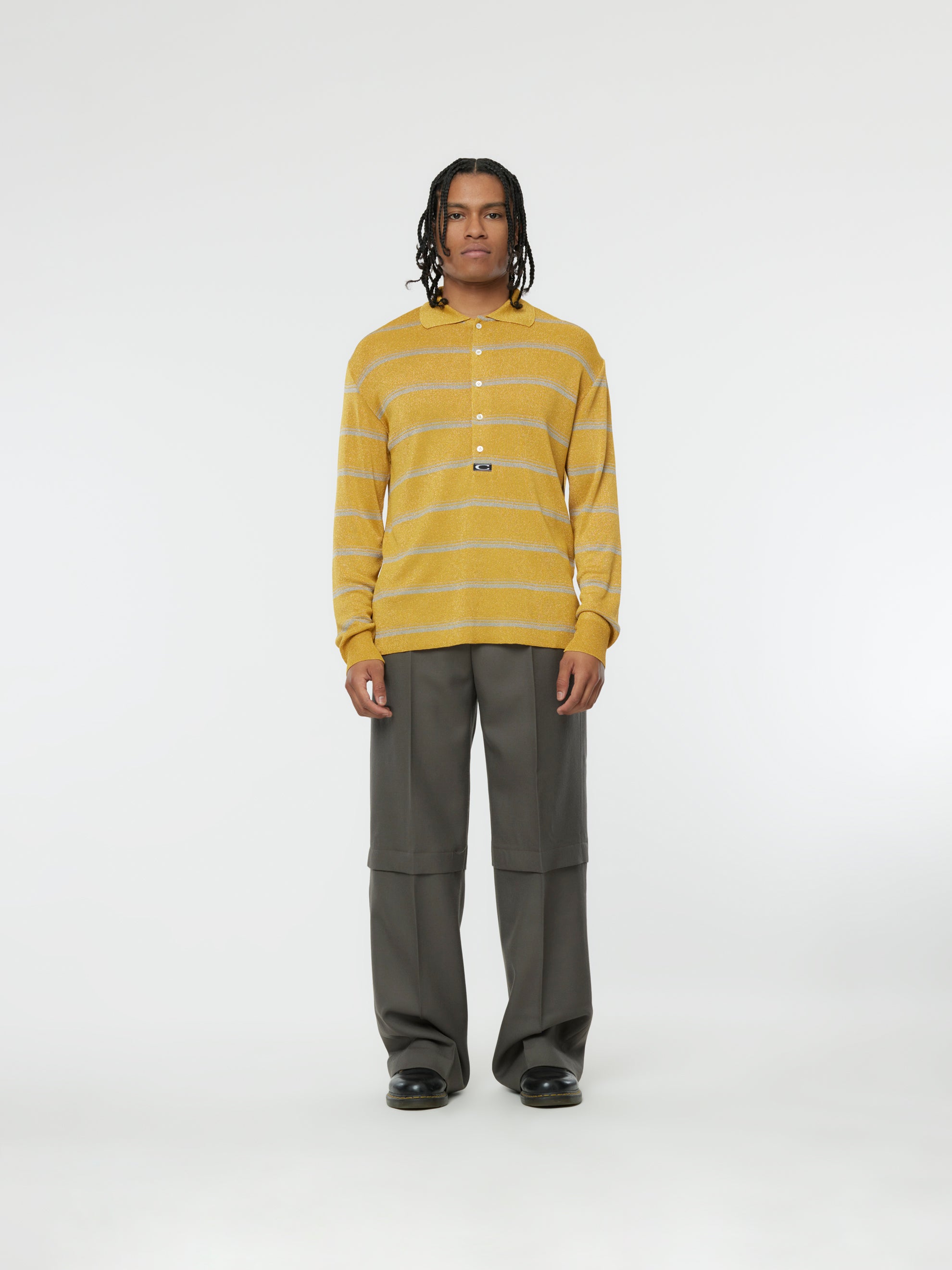 OVERSIZED DAD LUREX POLO