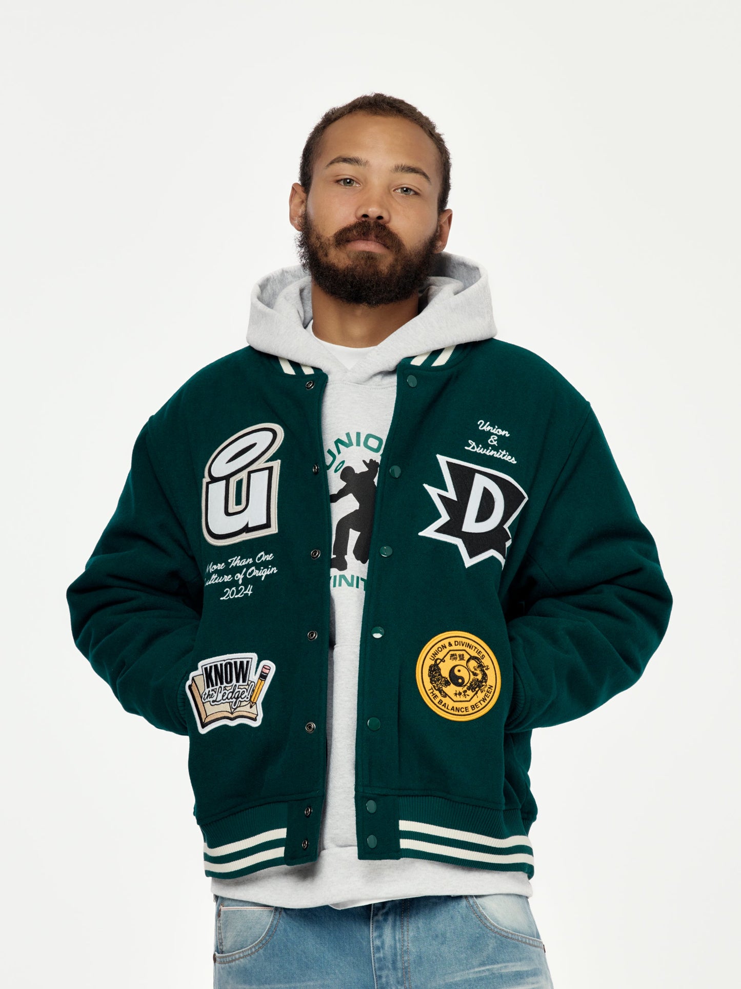 Divinities x Union Varsity Jacket (Dark Green)