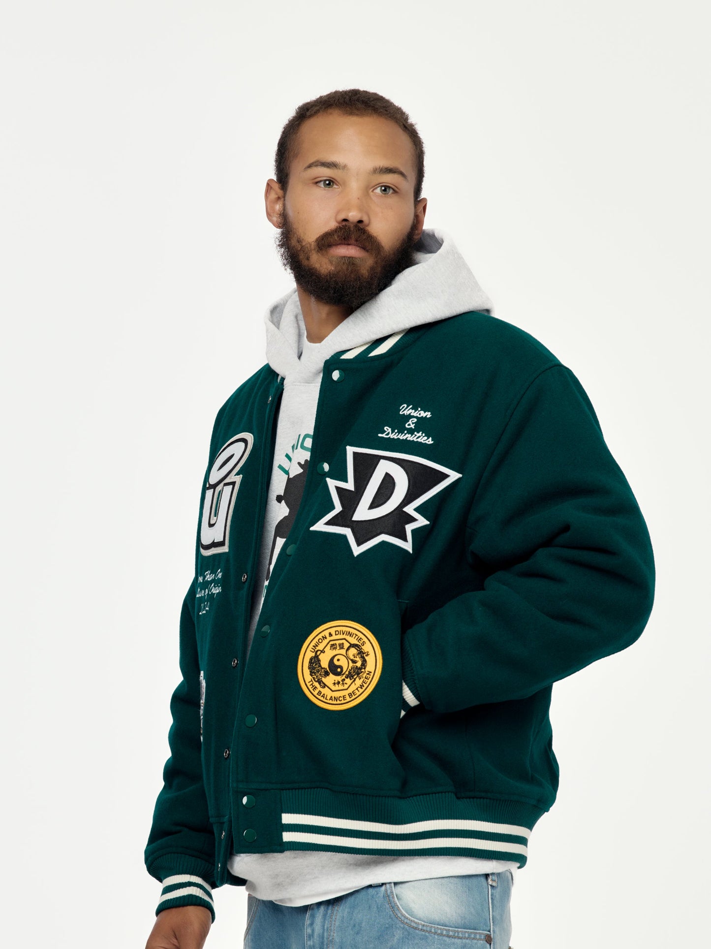 Divinities x Union Varsity Jacket (Dark Green)