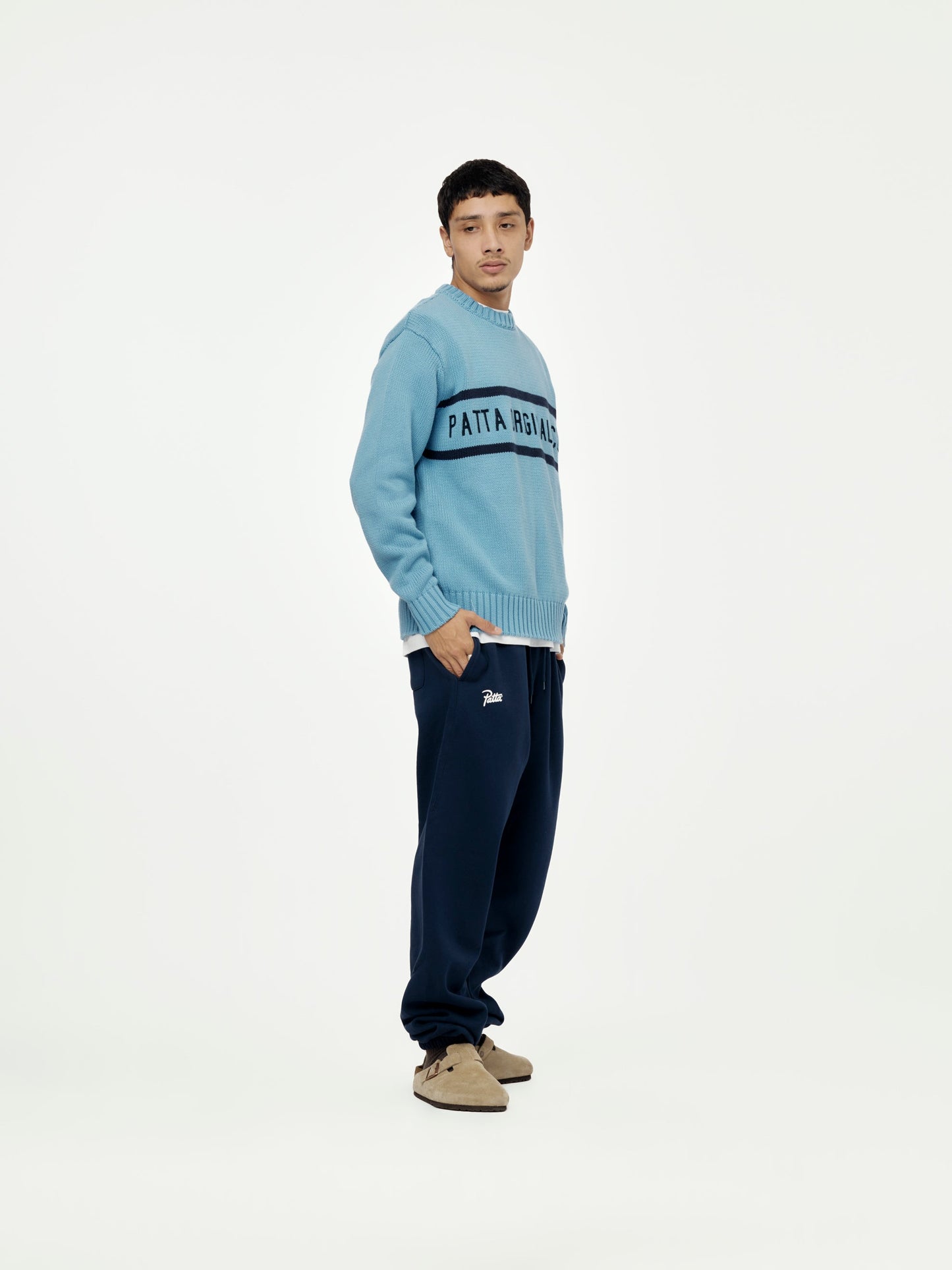 Original Clothing Knitted Jumper (Dusty Blue) - Main Image