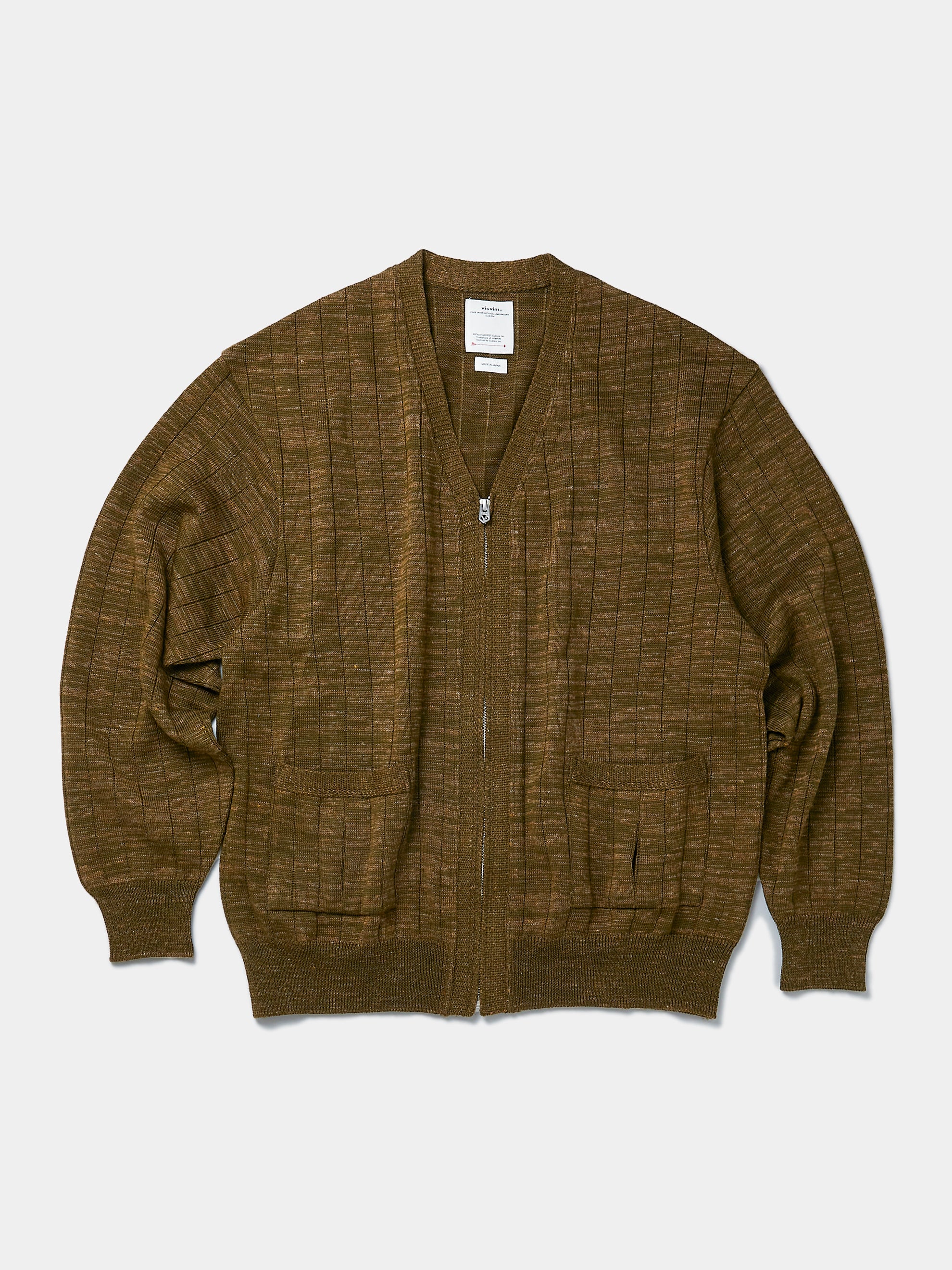 Buy Visvim Knit Zip Cardigan (Olive) Online at UNION LOS ANGELES