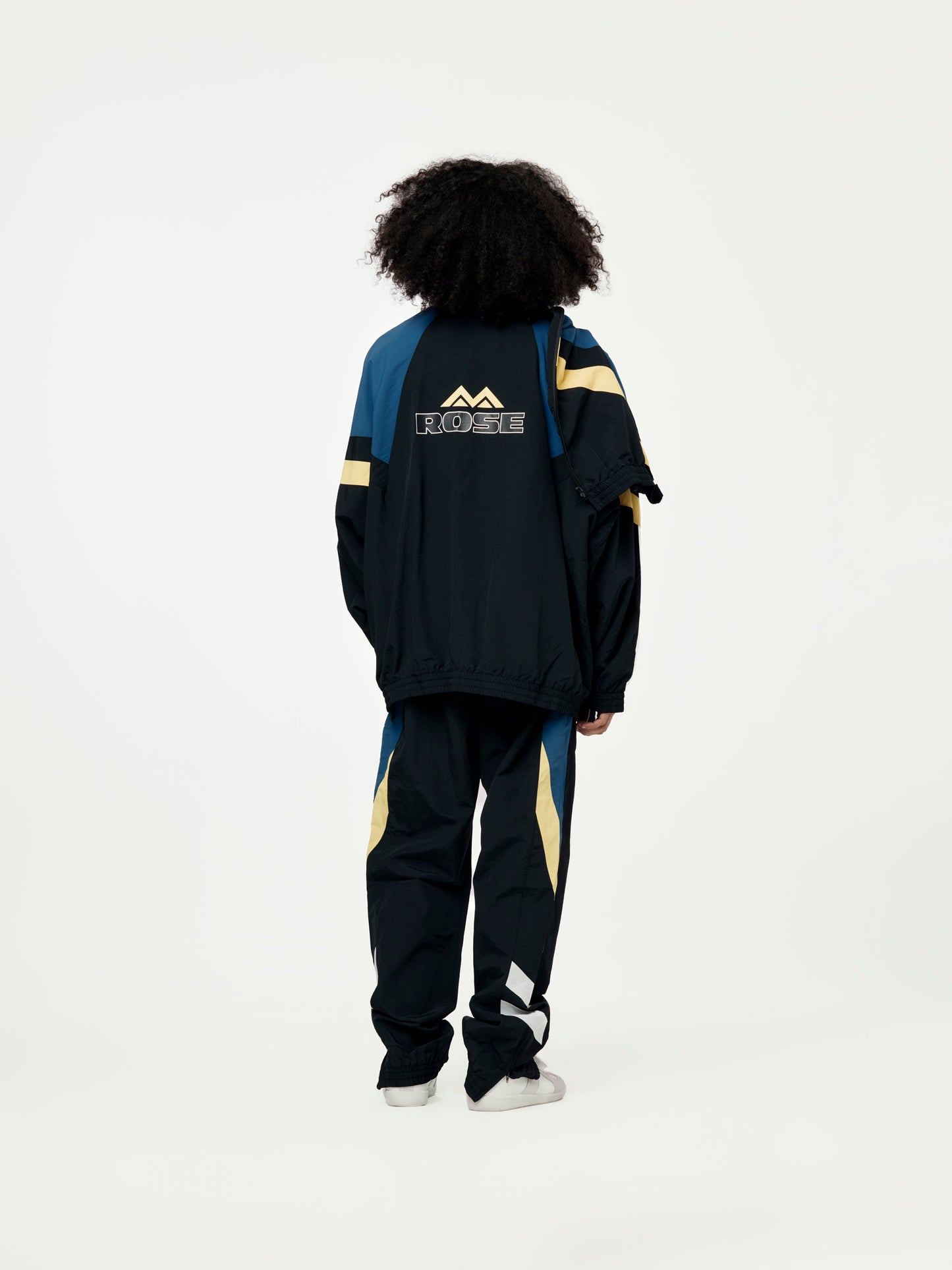 Panelled Trackpant (Black/Yellow)