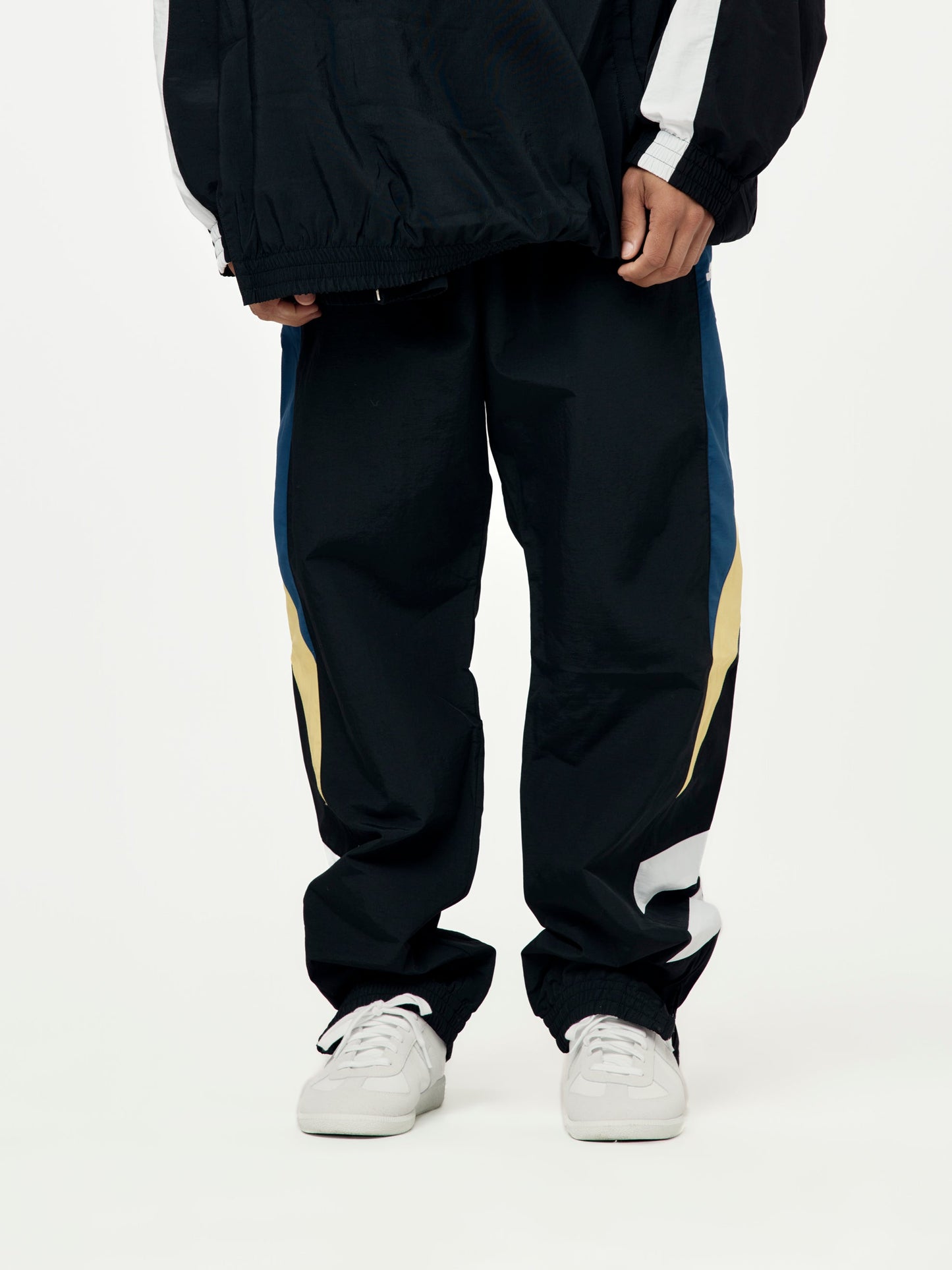 Panelled Trackpant (Black/Yellow)