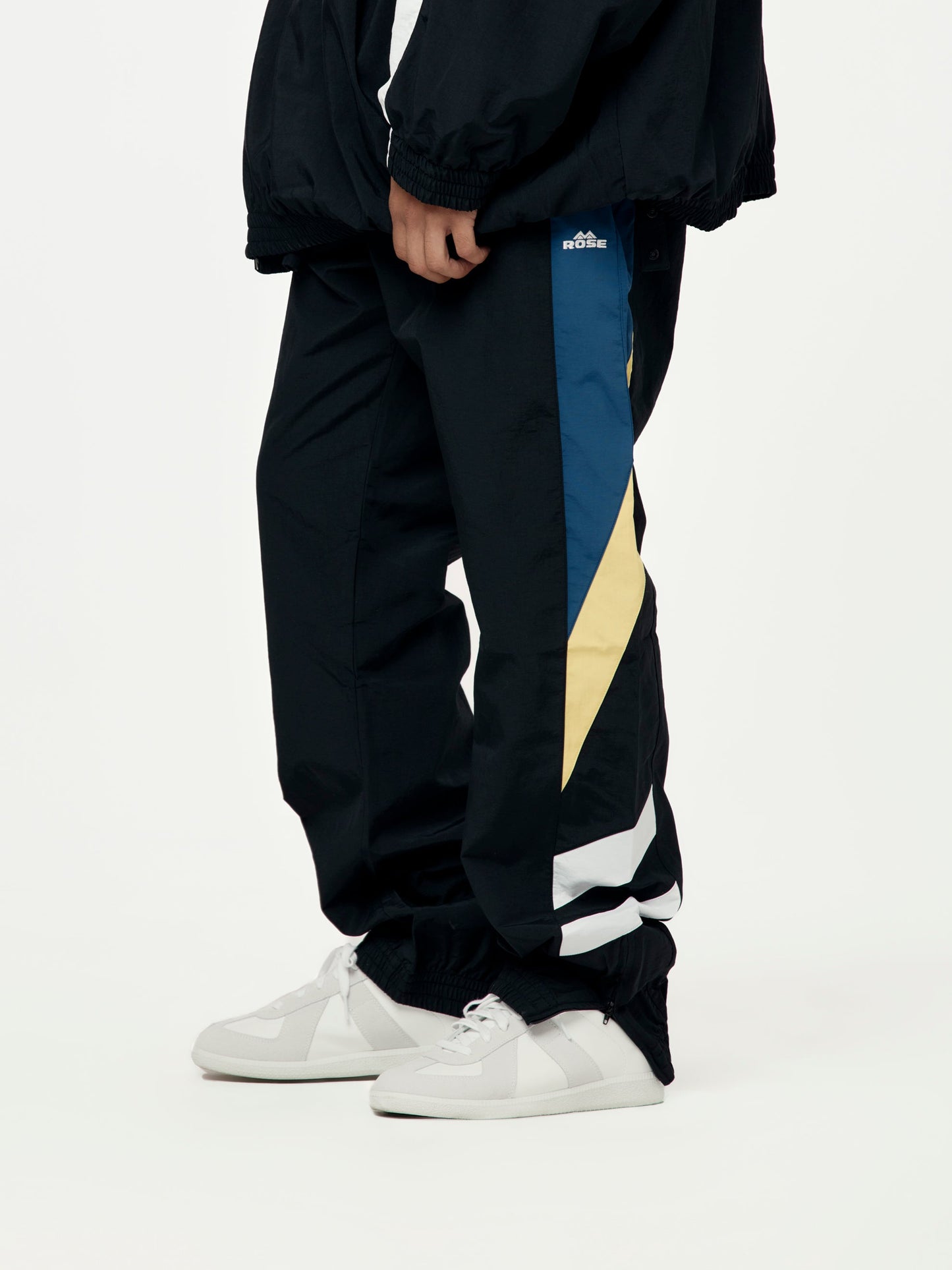 Panelled Trackpant (Black/Yellow)