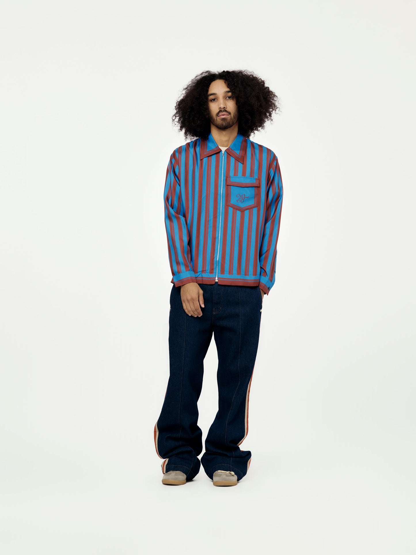 Breeze Zip Shirt (Red/Blue)