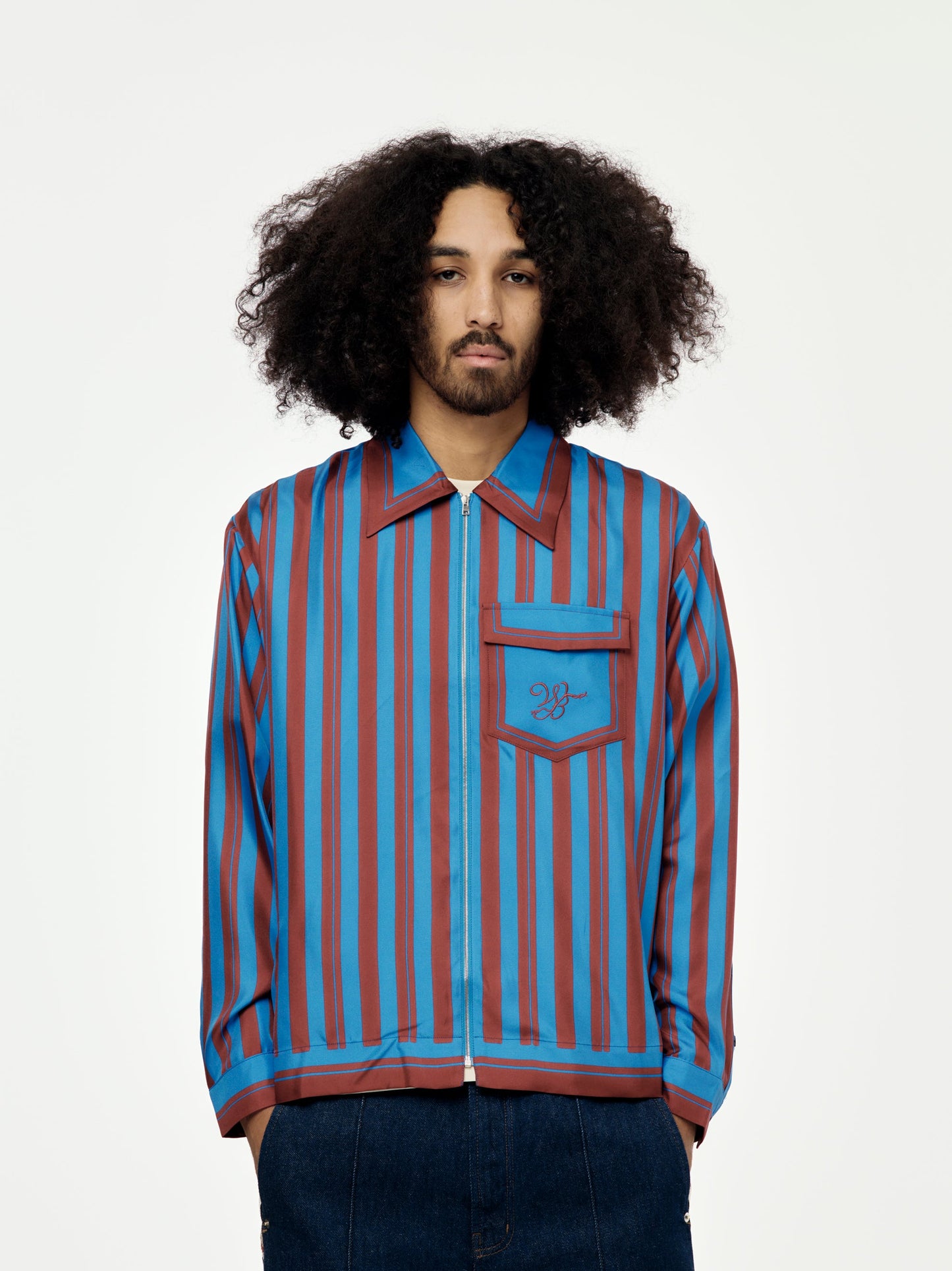 Breeze Zip Shirt (Red/Blue)