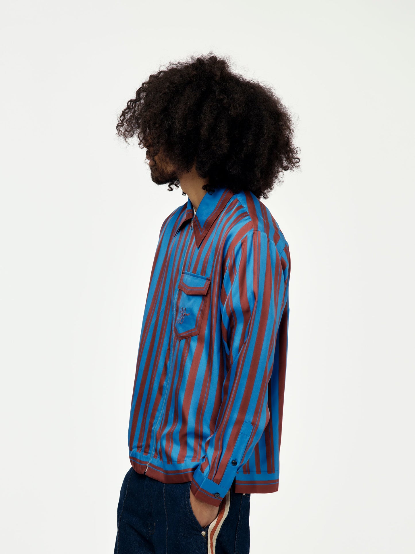 Breeze Zip Shirt (Red/Blue)