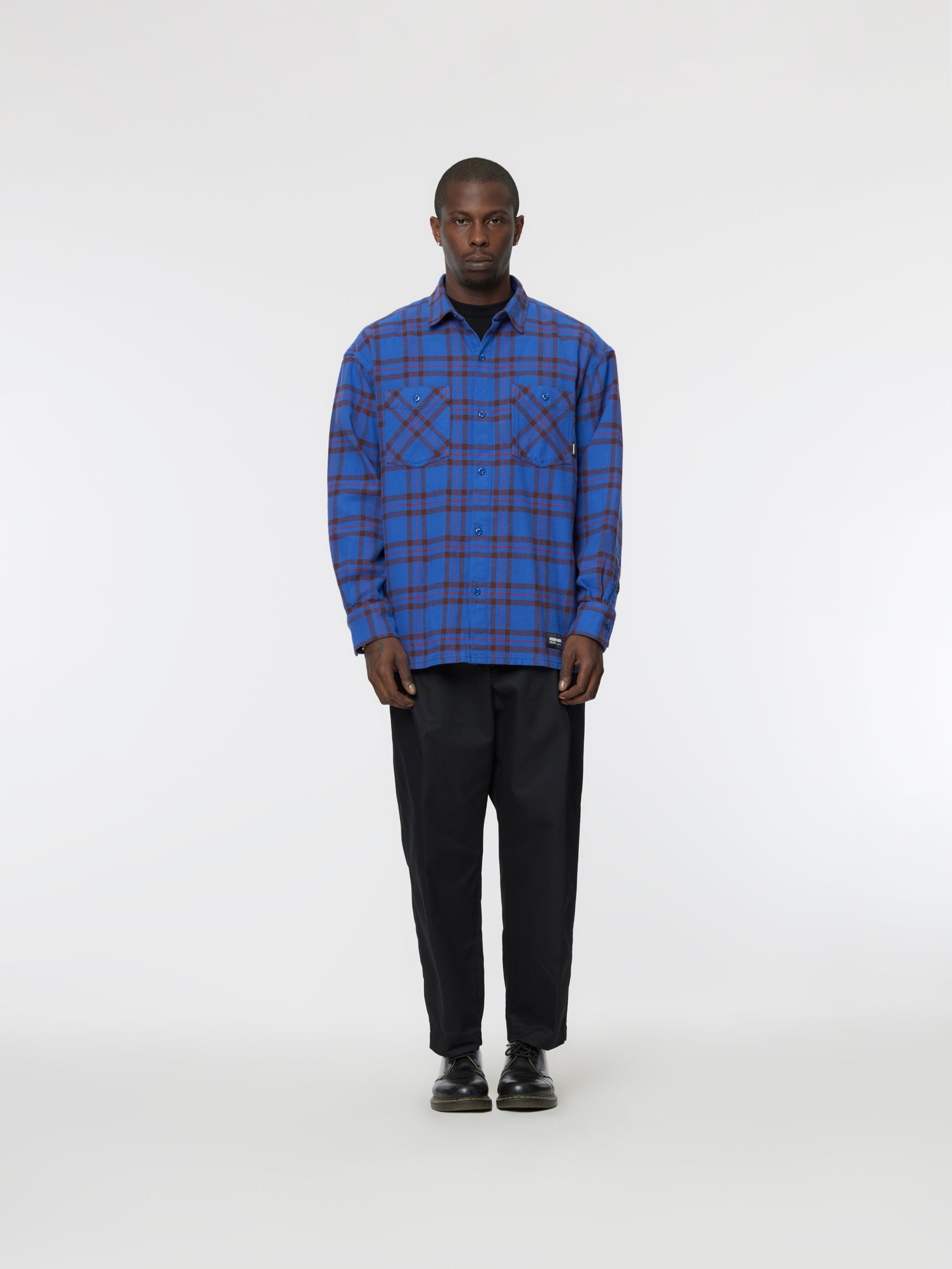 Buy Neighborhood TARTAN CHECK LS SHIRT (BLUE) Online at UNION LOS