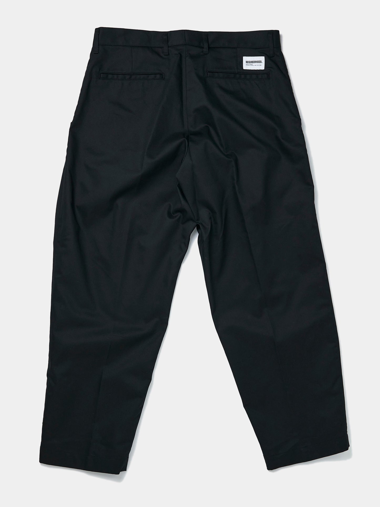 SLANTED TUCK PANTS (BLACK)
